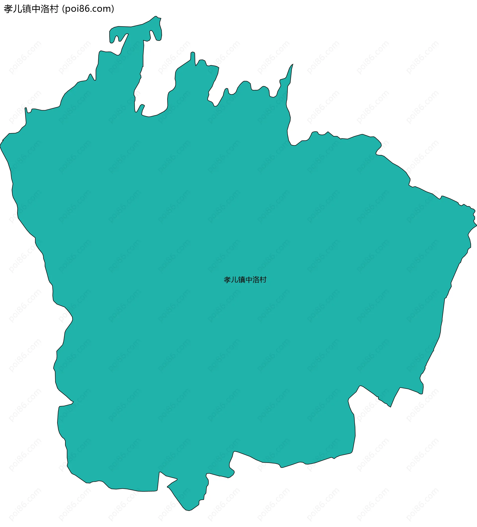 孝儿镇中洛村边界地图