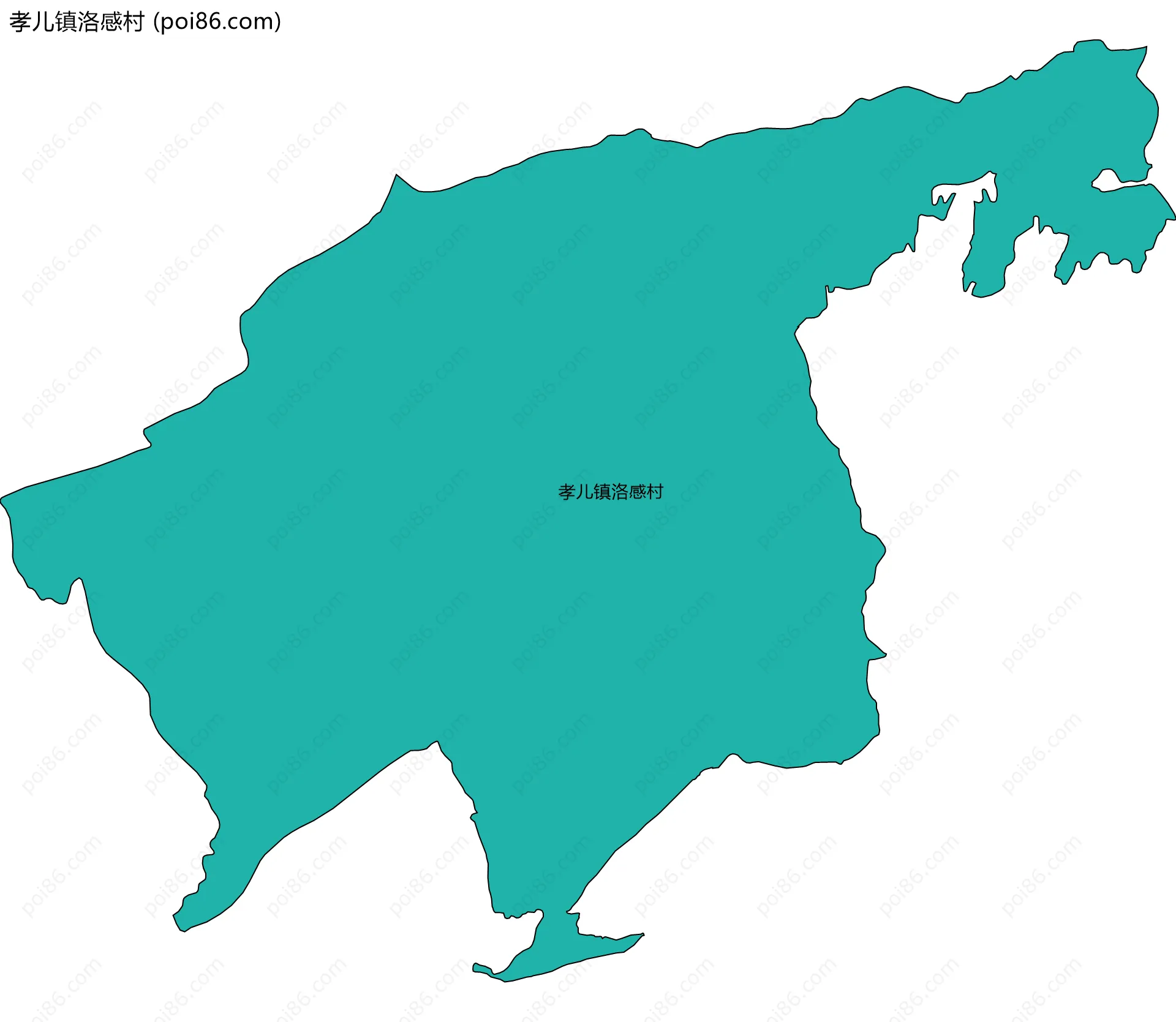 孝儿镇洛感村边界地图