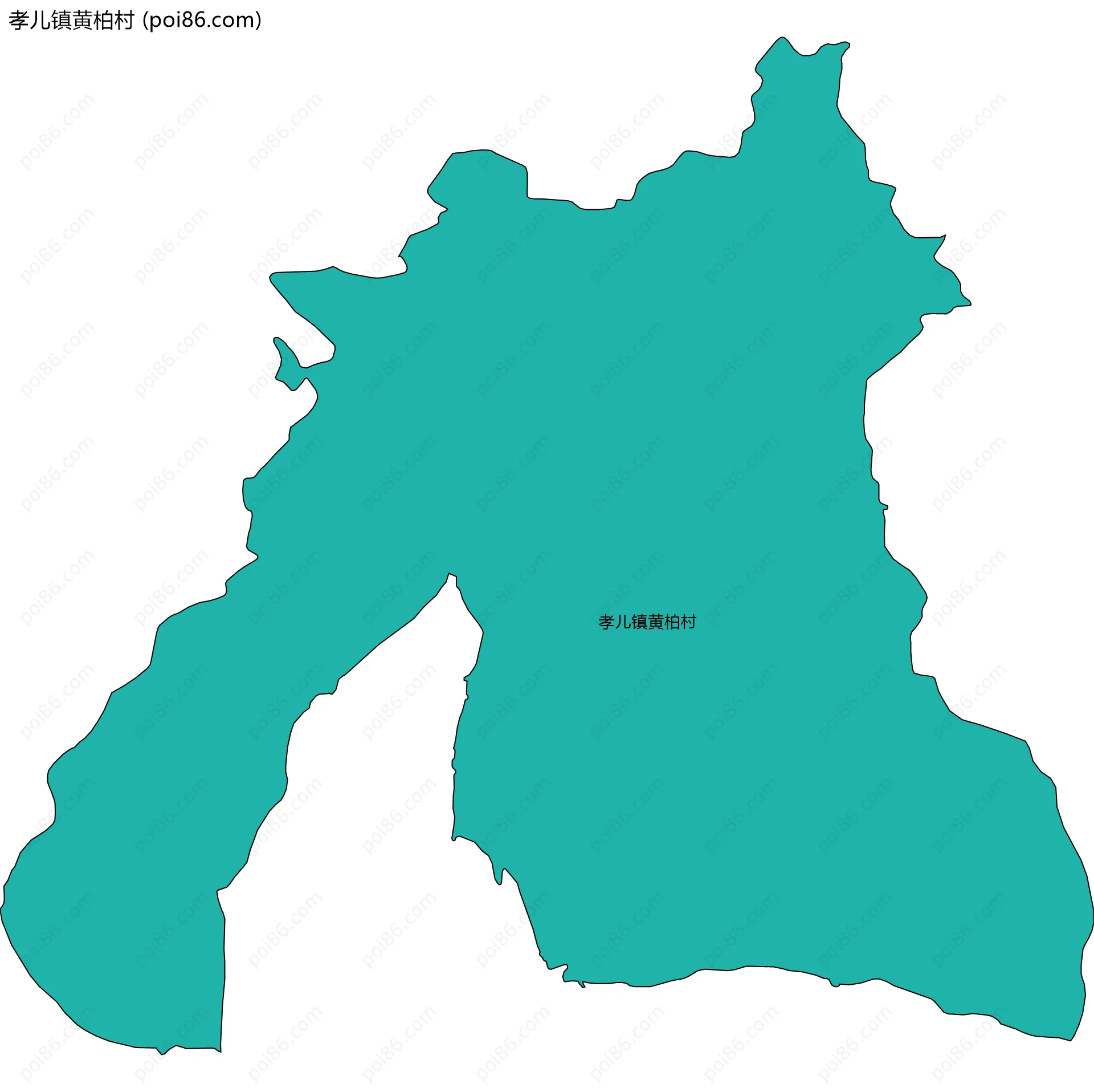 孝儿镇黄柏村边界地图