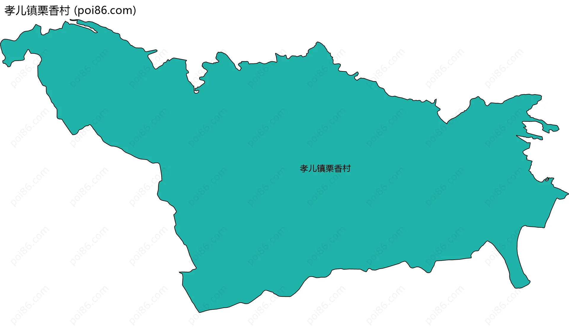 孝儿镇栗香村边界地图