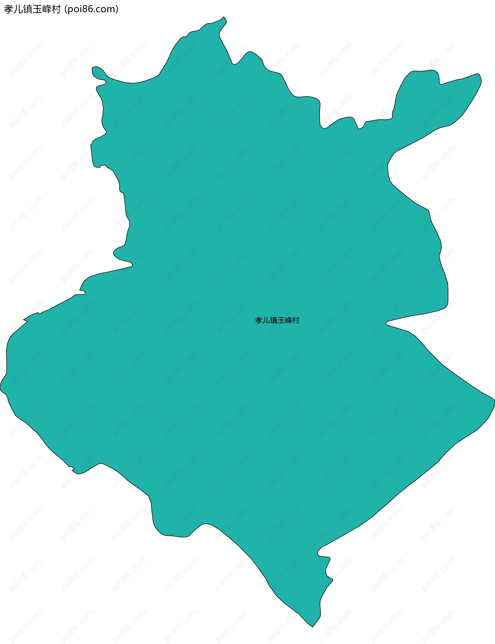 孝儿镇玉峰村边界地图