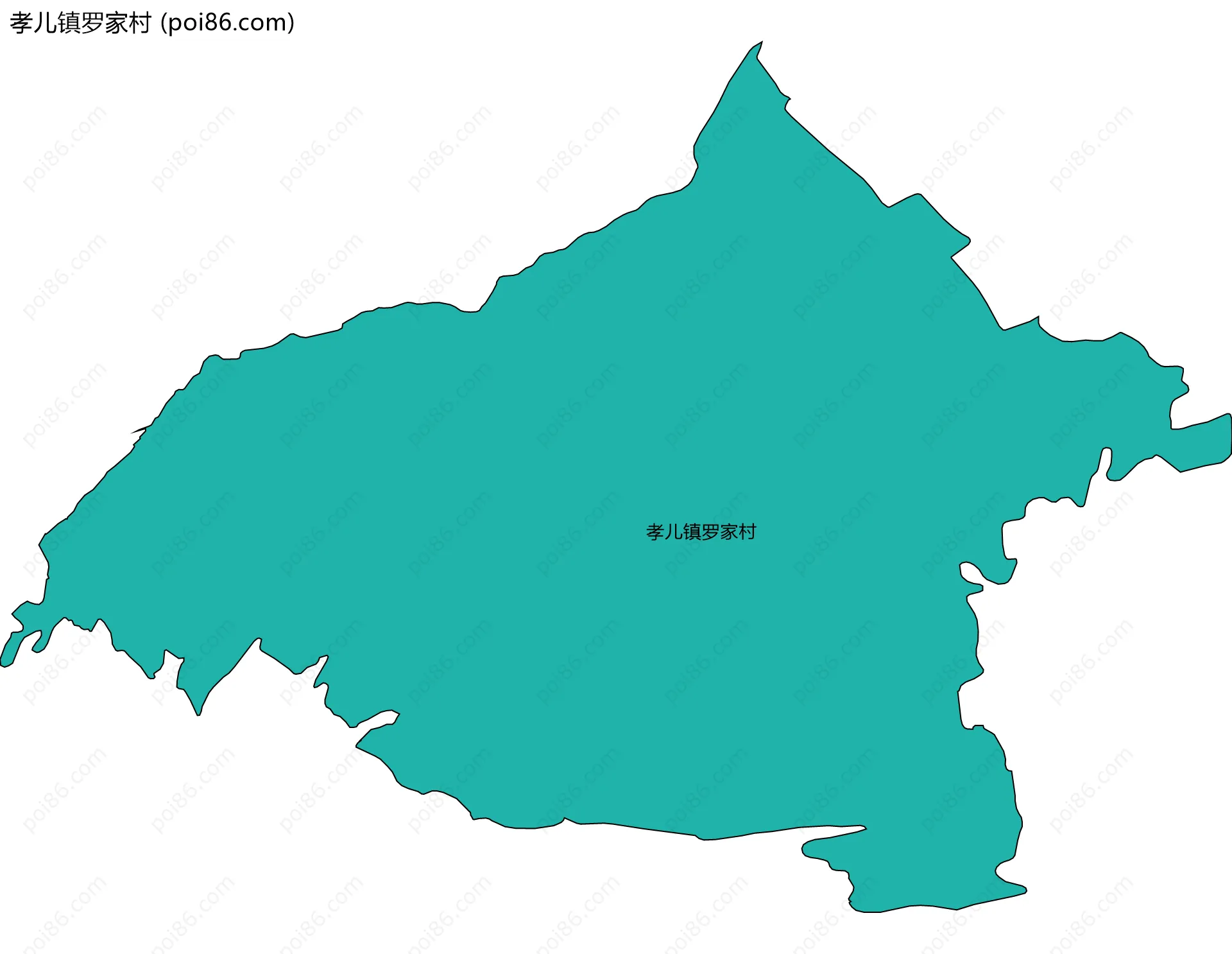 孝儿镇罗家村边界地图