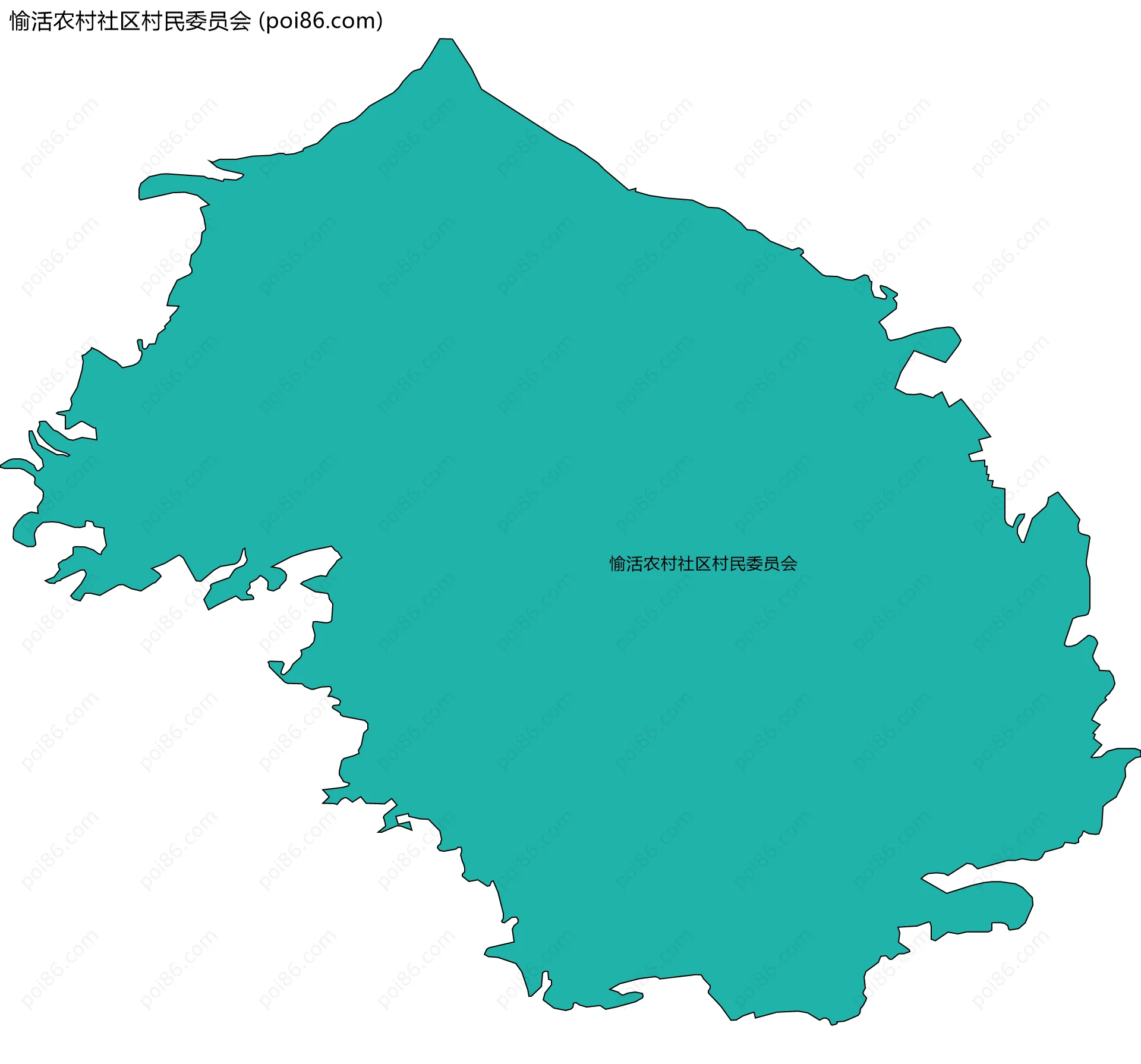 愉活农村社区村民委员会边界地图