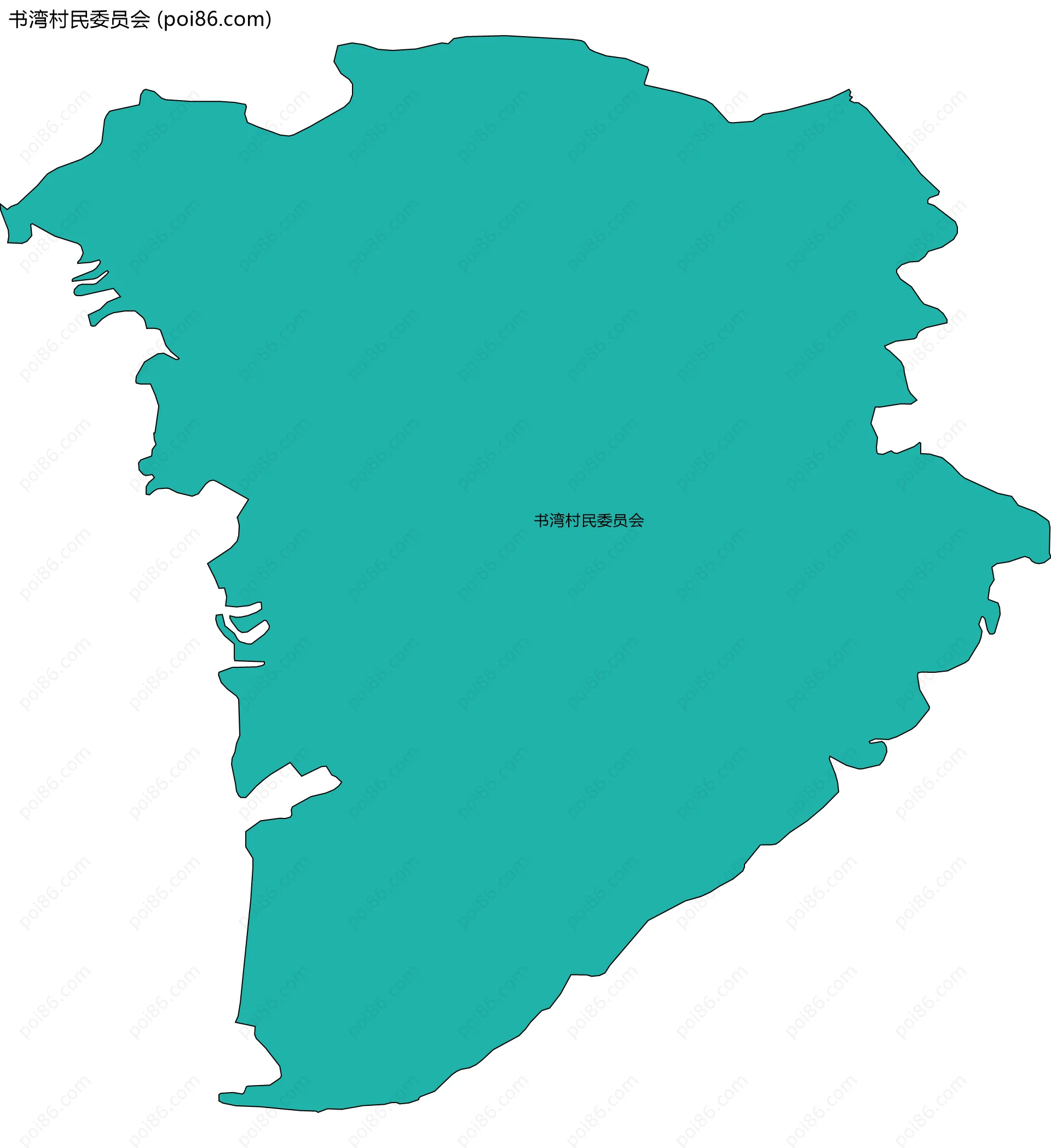 书湾村民委员会边界地图