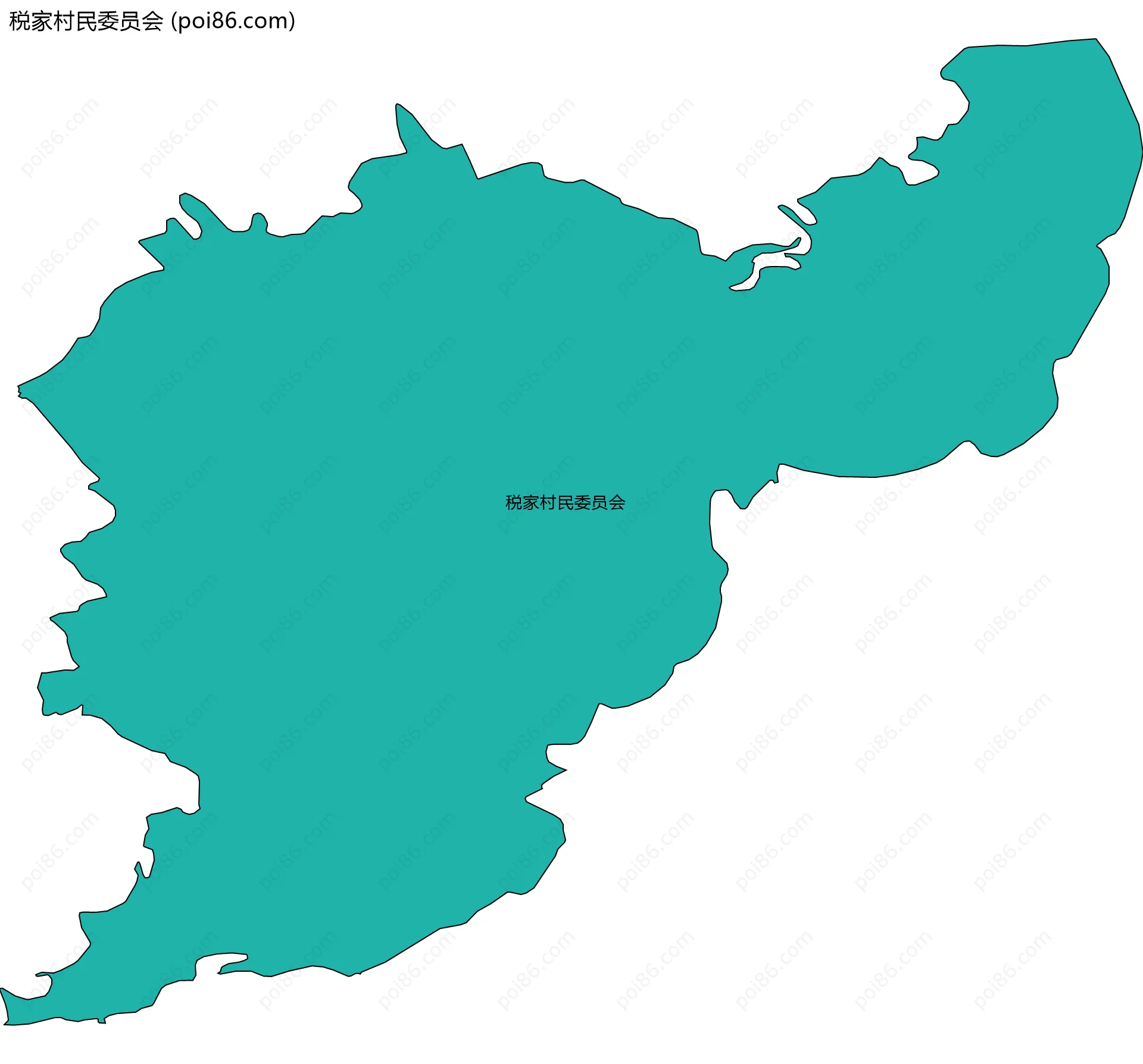 税家村民委员会边界地图