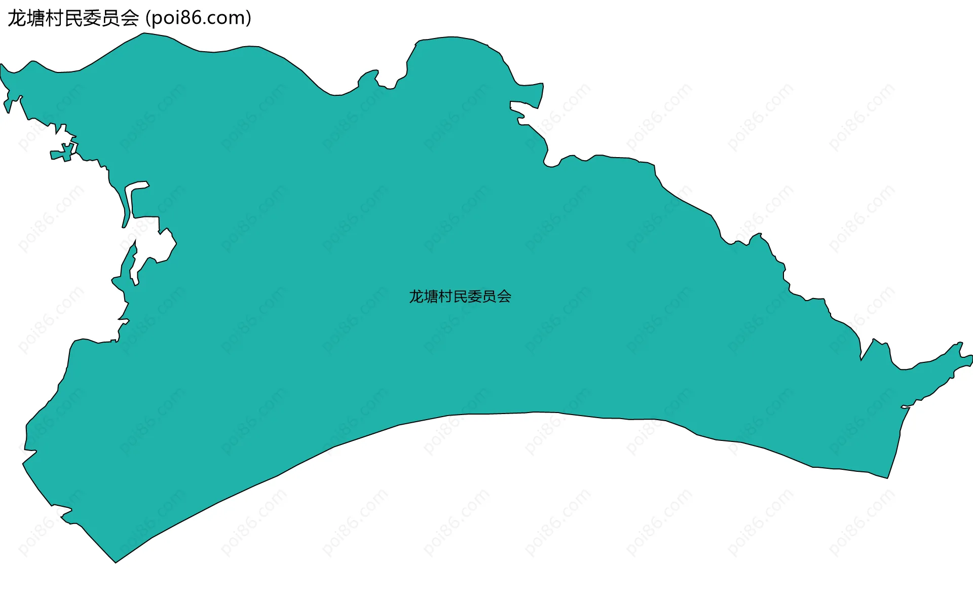 龙塘村民委员会边界地图