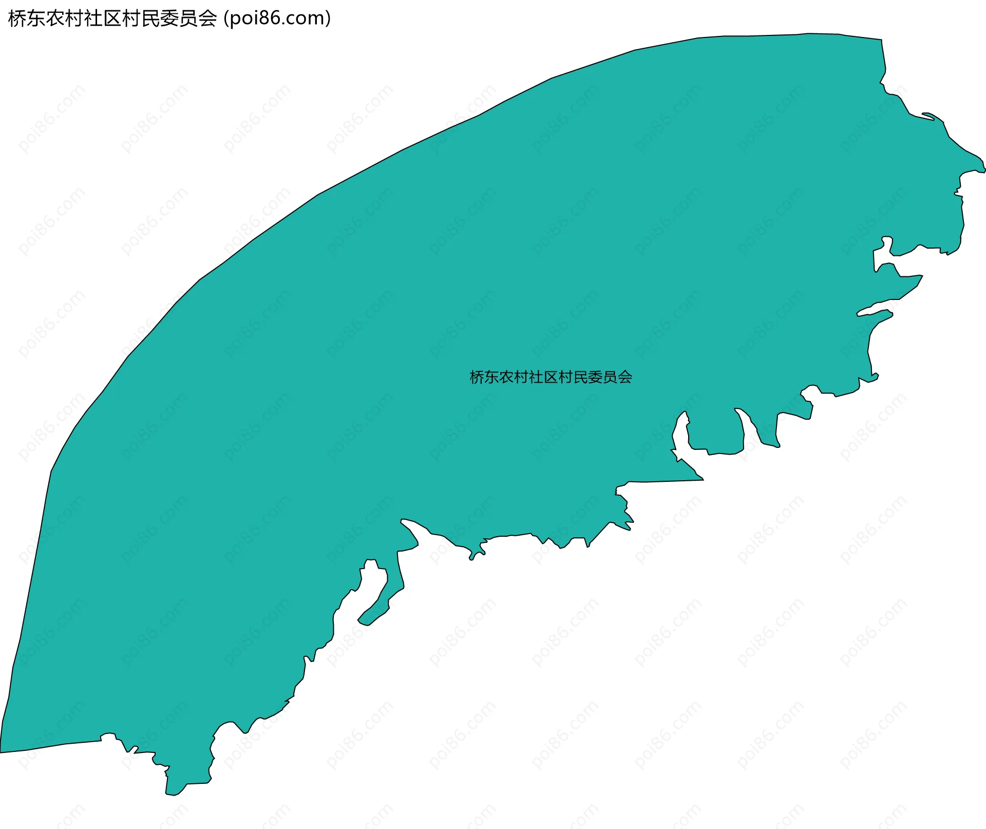 桥东农村社区村民委员会边界地图