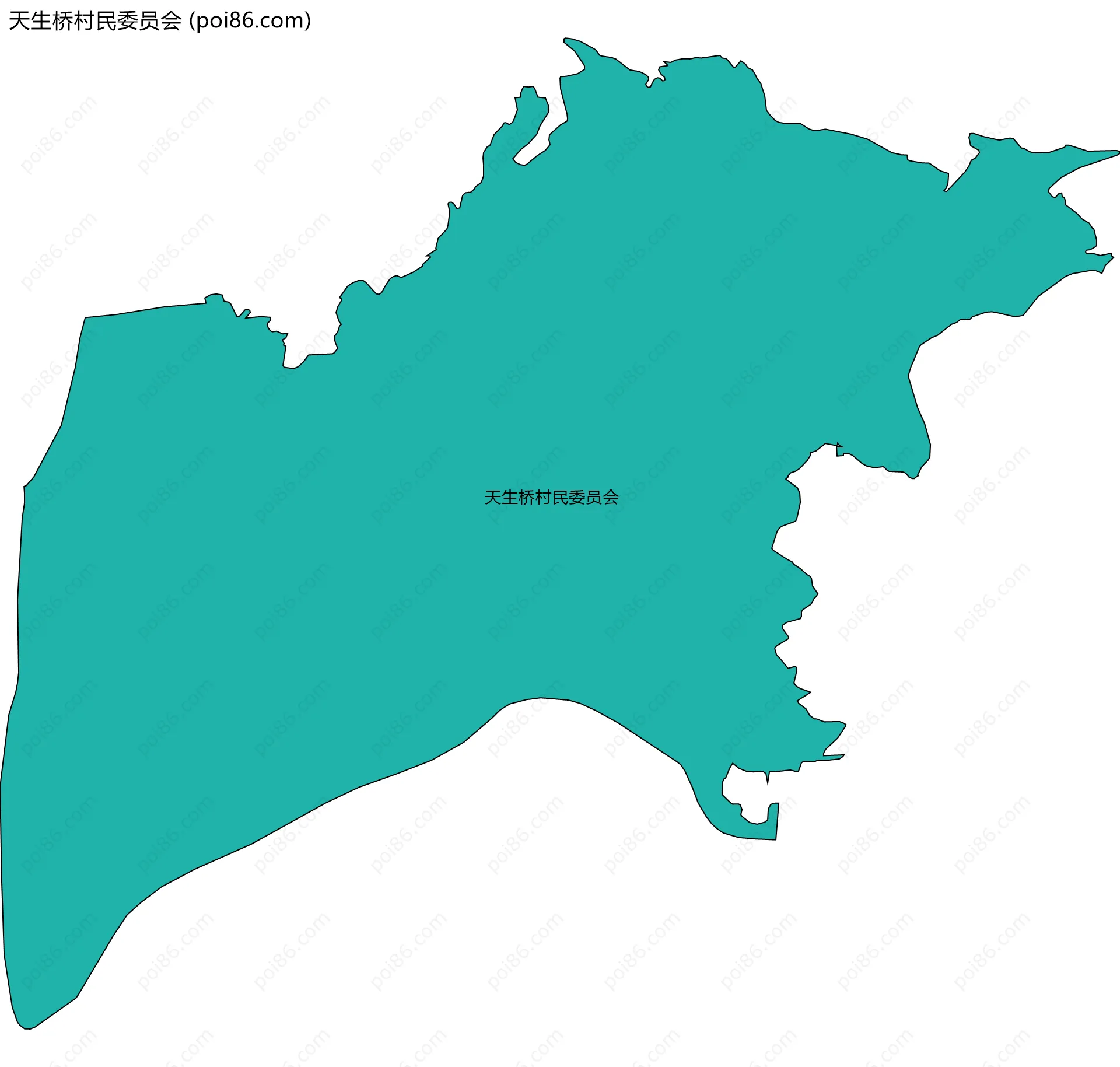 天生桥村民委员会边界地图