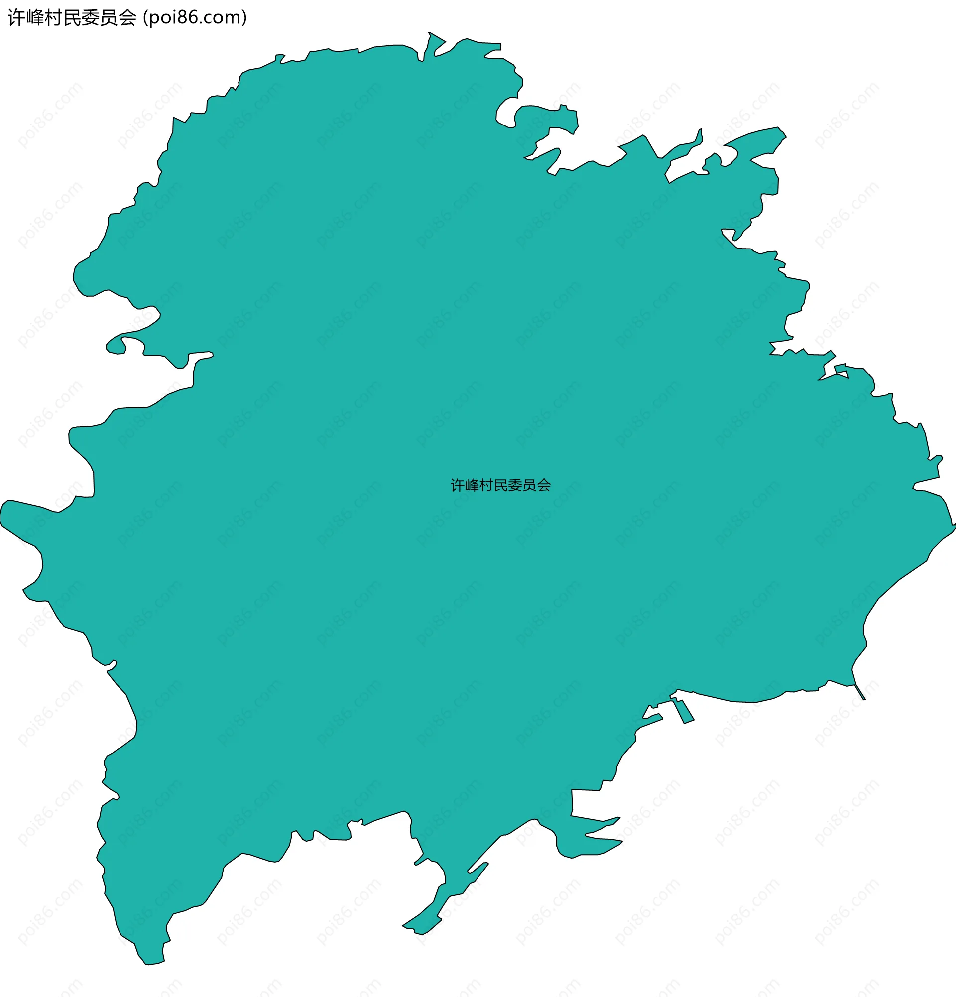 许峰村民委员会边界地图