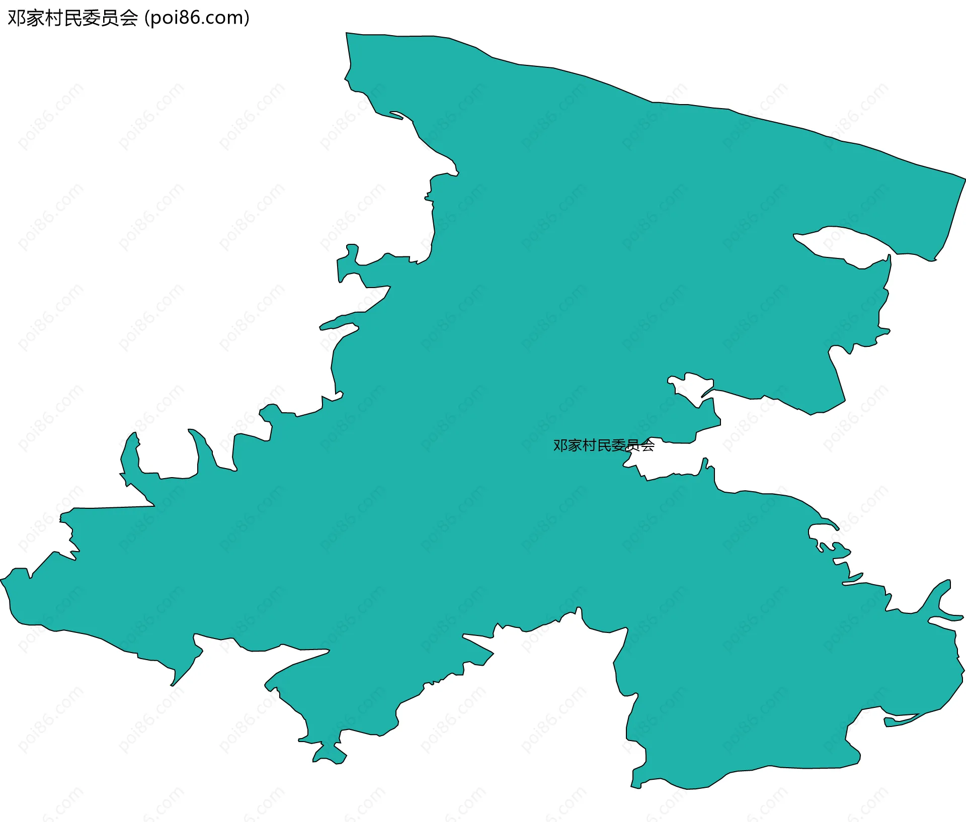 邓家村民委员会边界地图