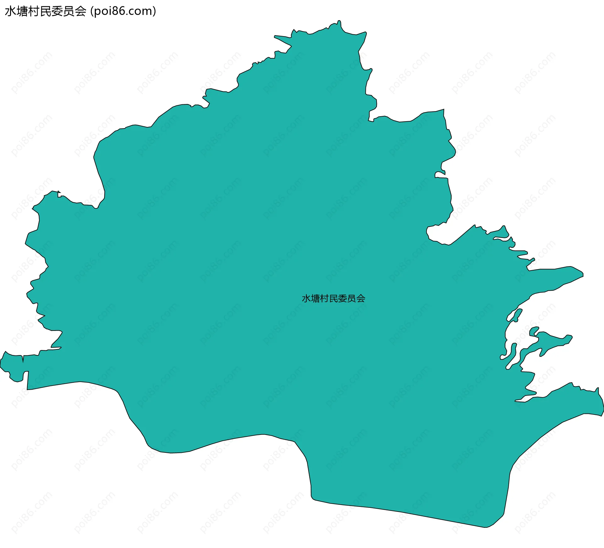 水塘村民委员会边界地图