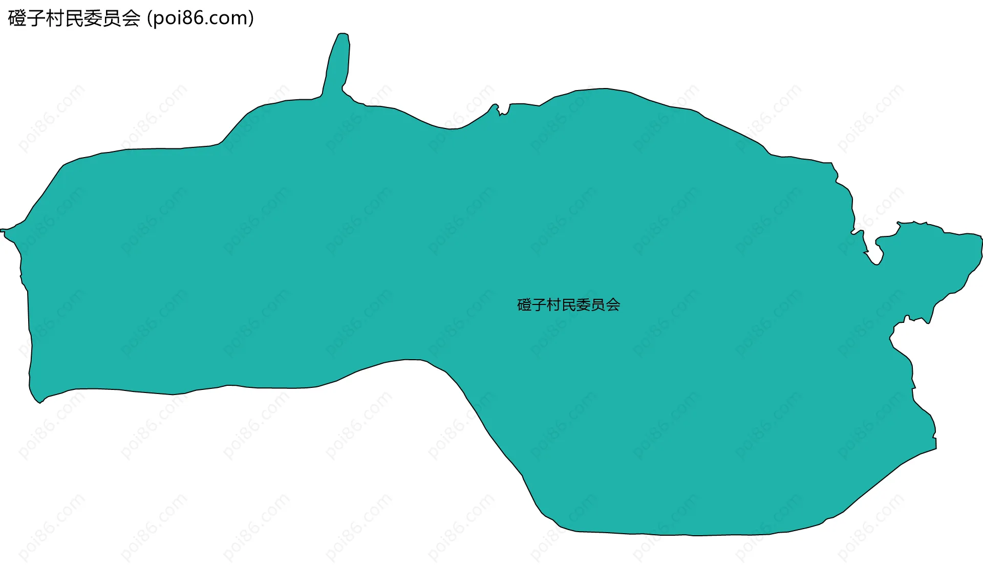 磴子村民委员会边界地图