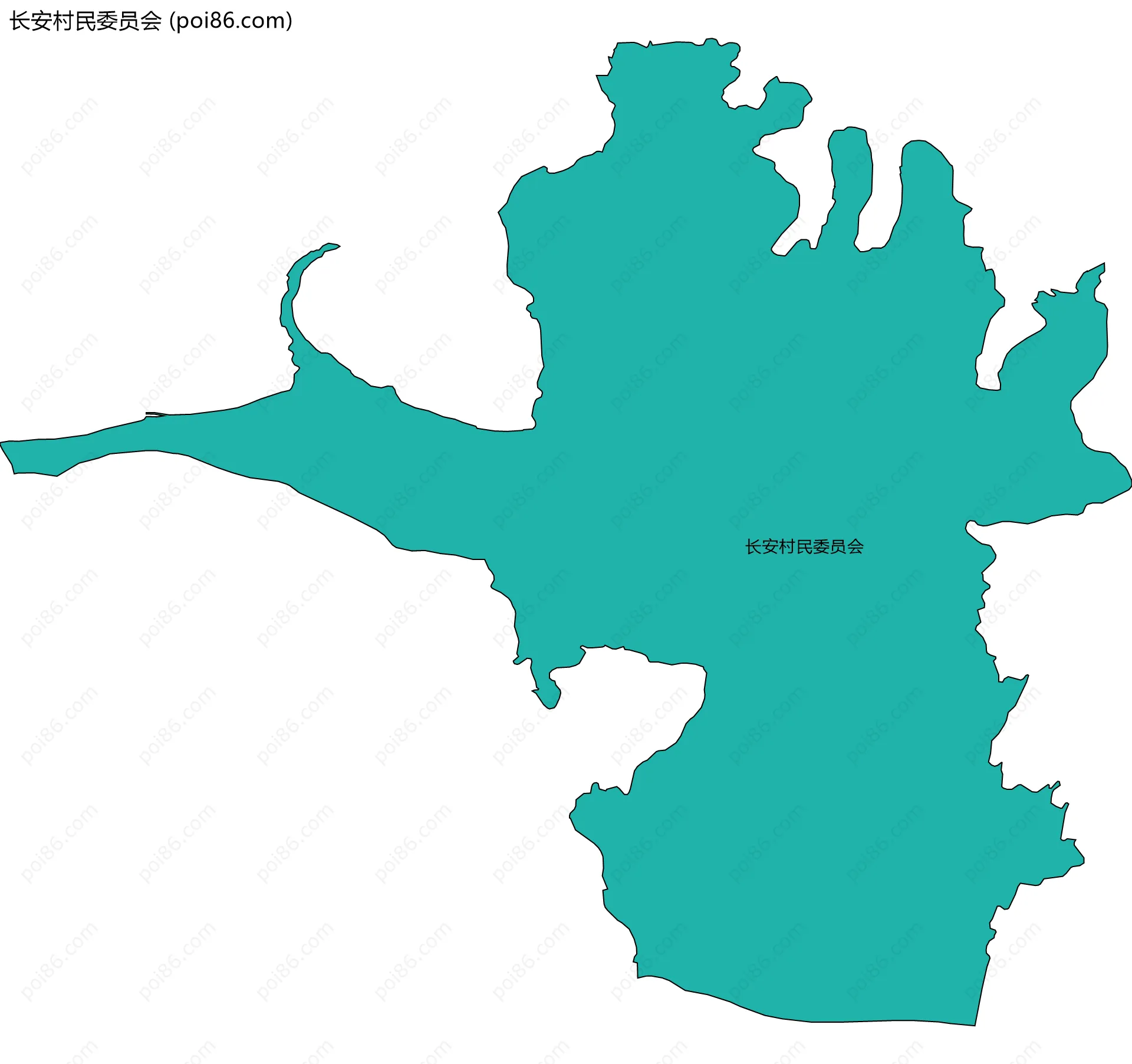 长安村民委员会边界地图