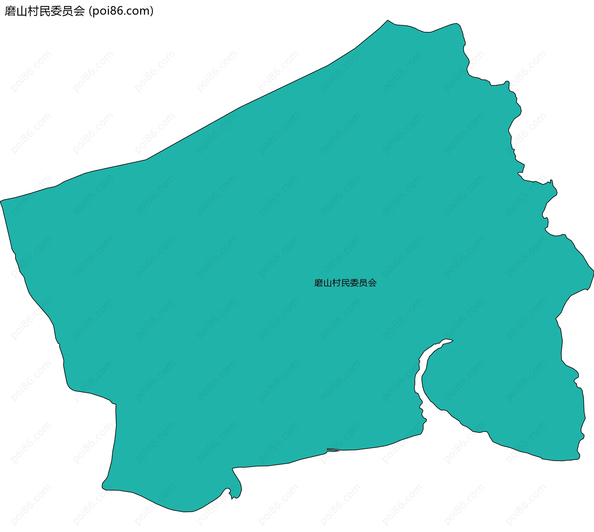 磨山村民委员会边界地图