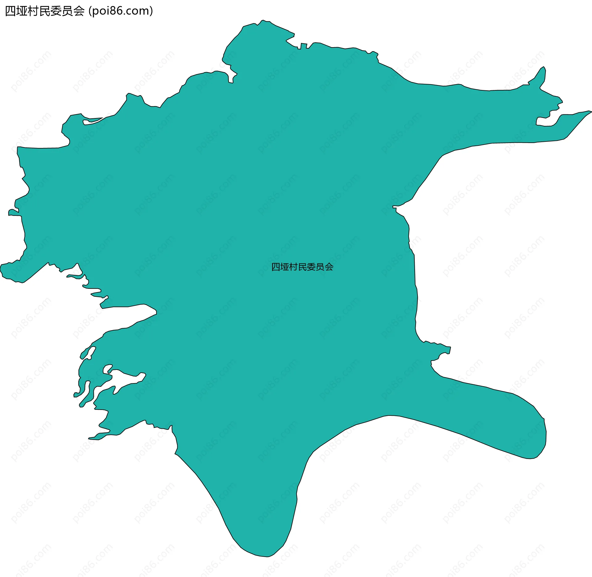 四垭村民委员会边界地图