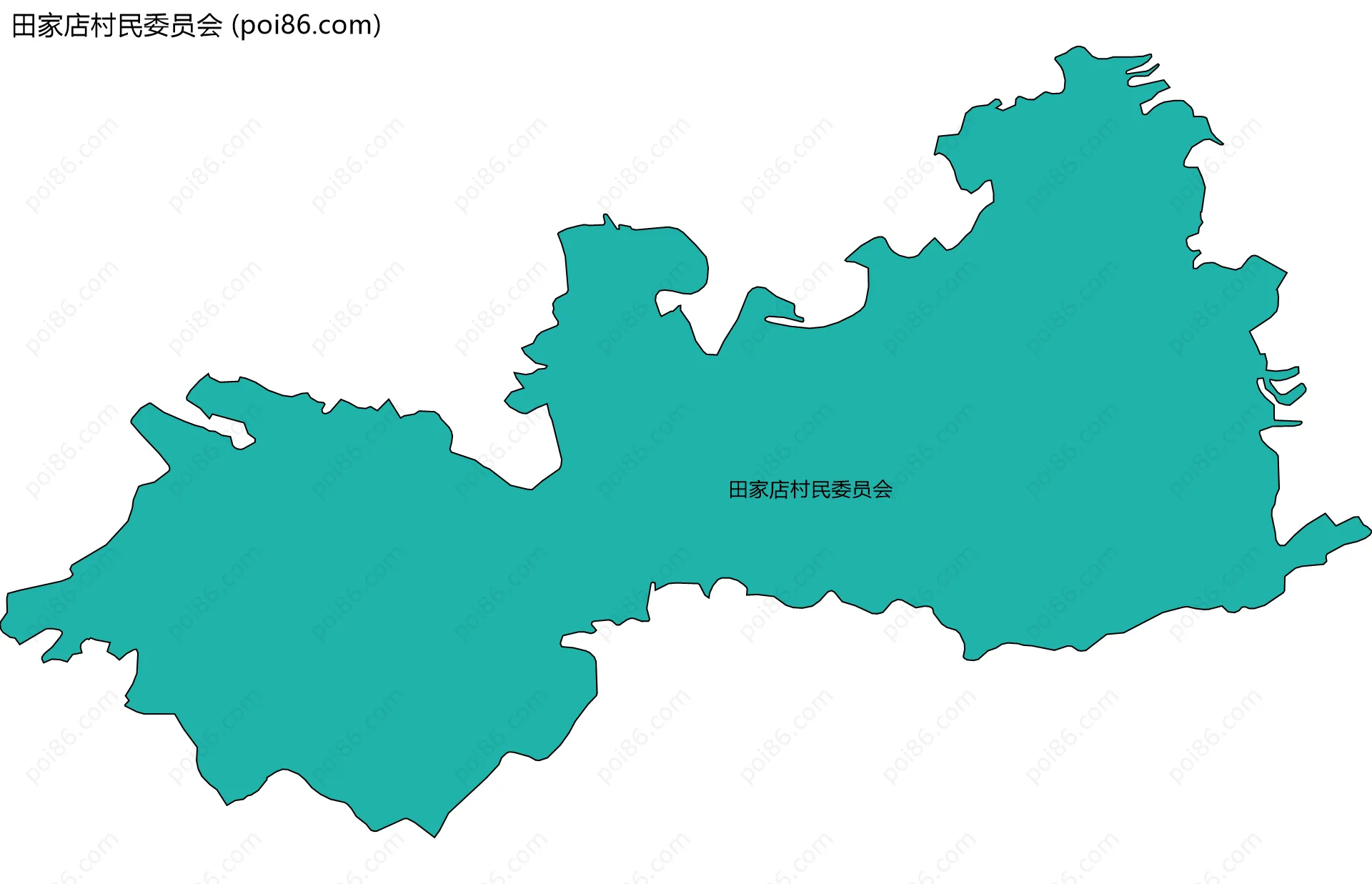 田家店村民委员会边界地图