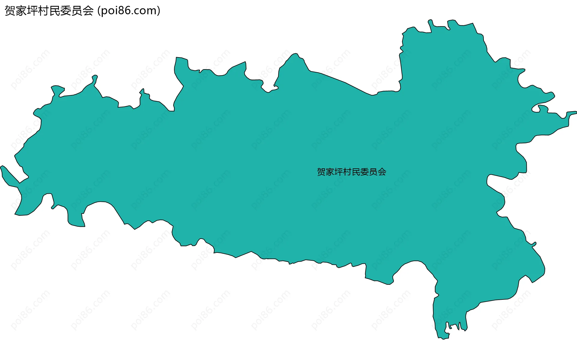 贺家坪村民委员会边界地图