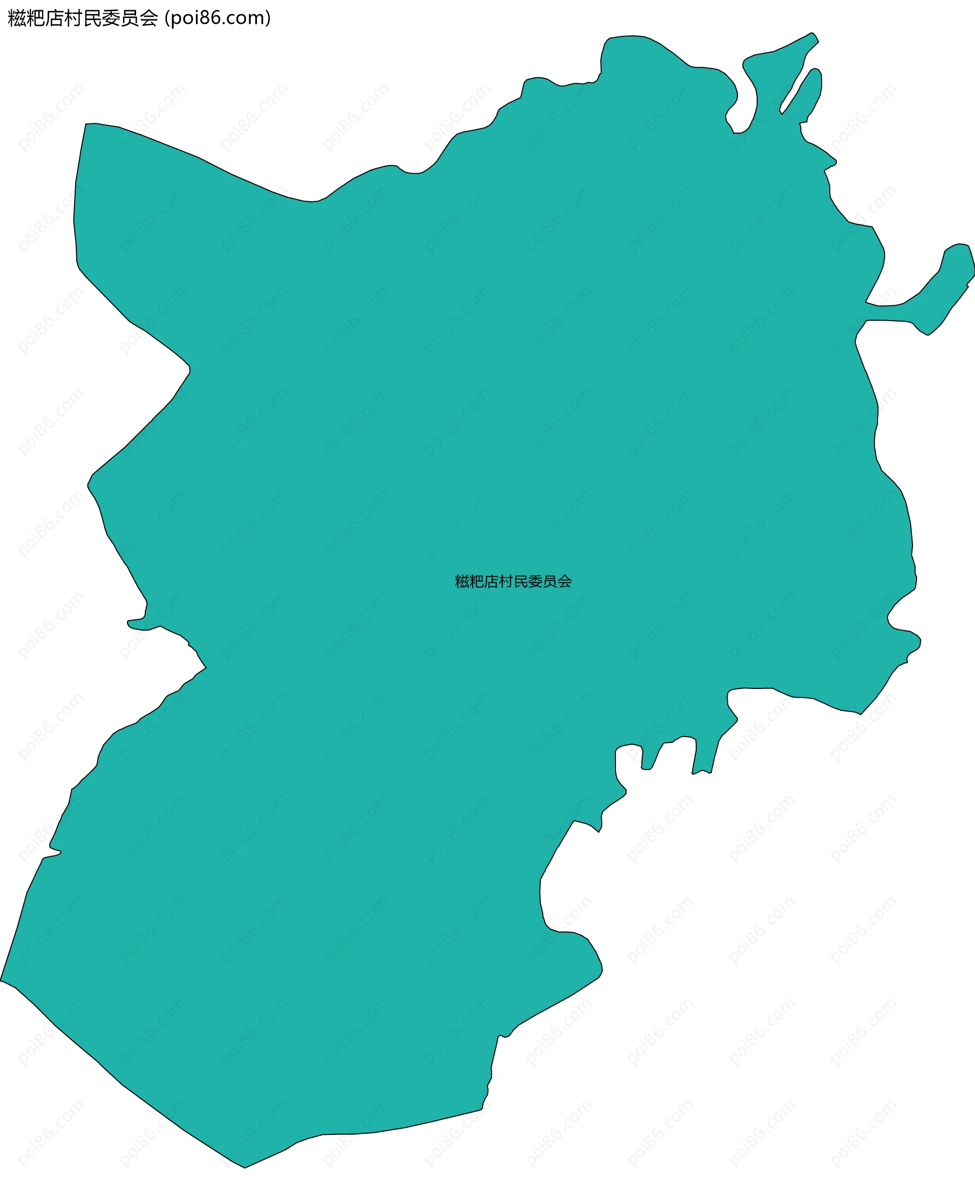 糍粑店村民委员会边界地图
