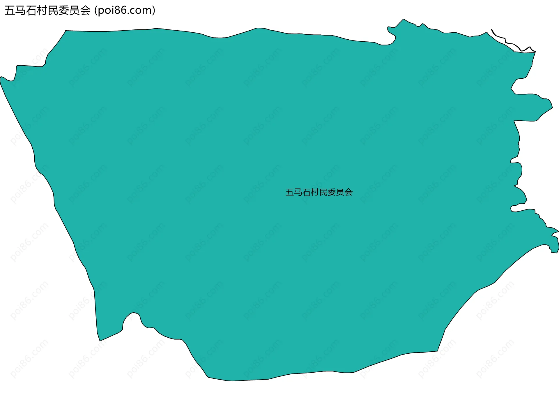 五马石村民委员会边界地图