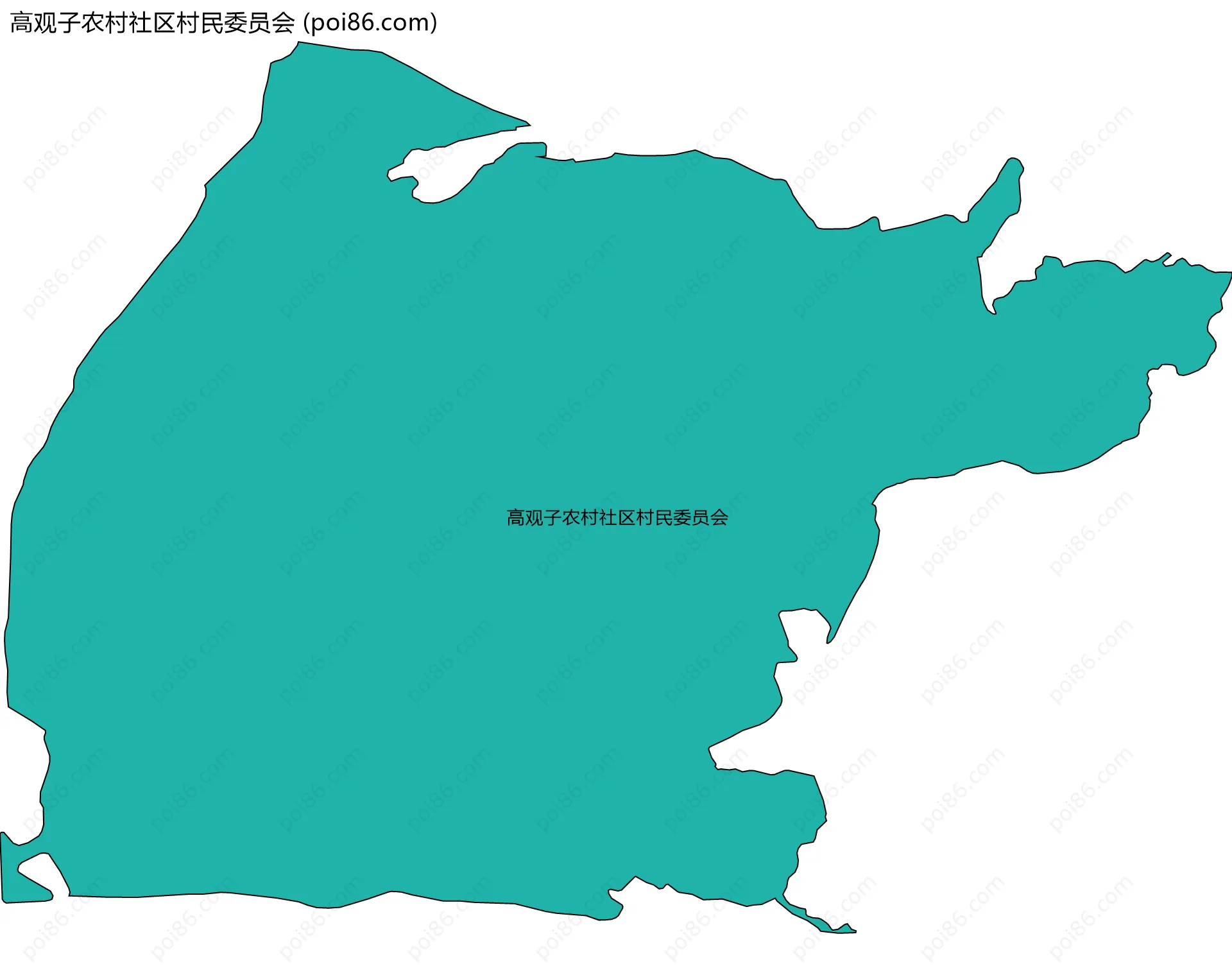 高观子农村社区村民委员会边界地图