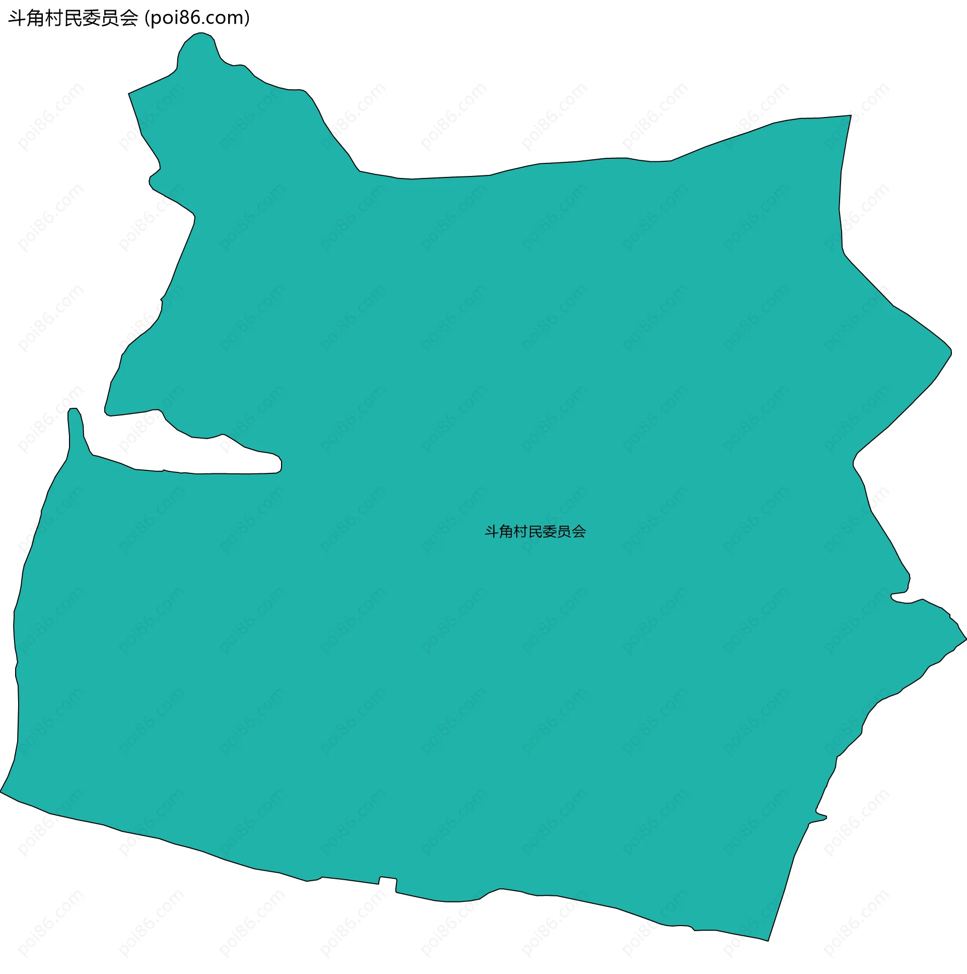 斗角村民委员会边界地图