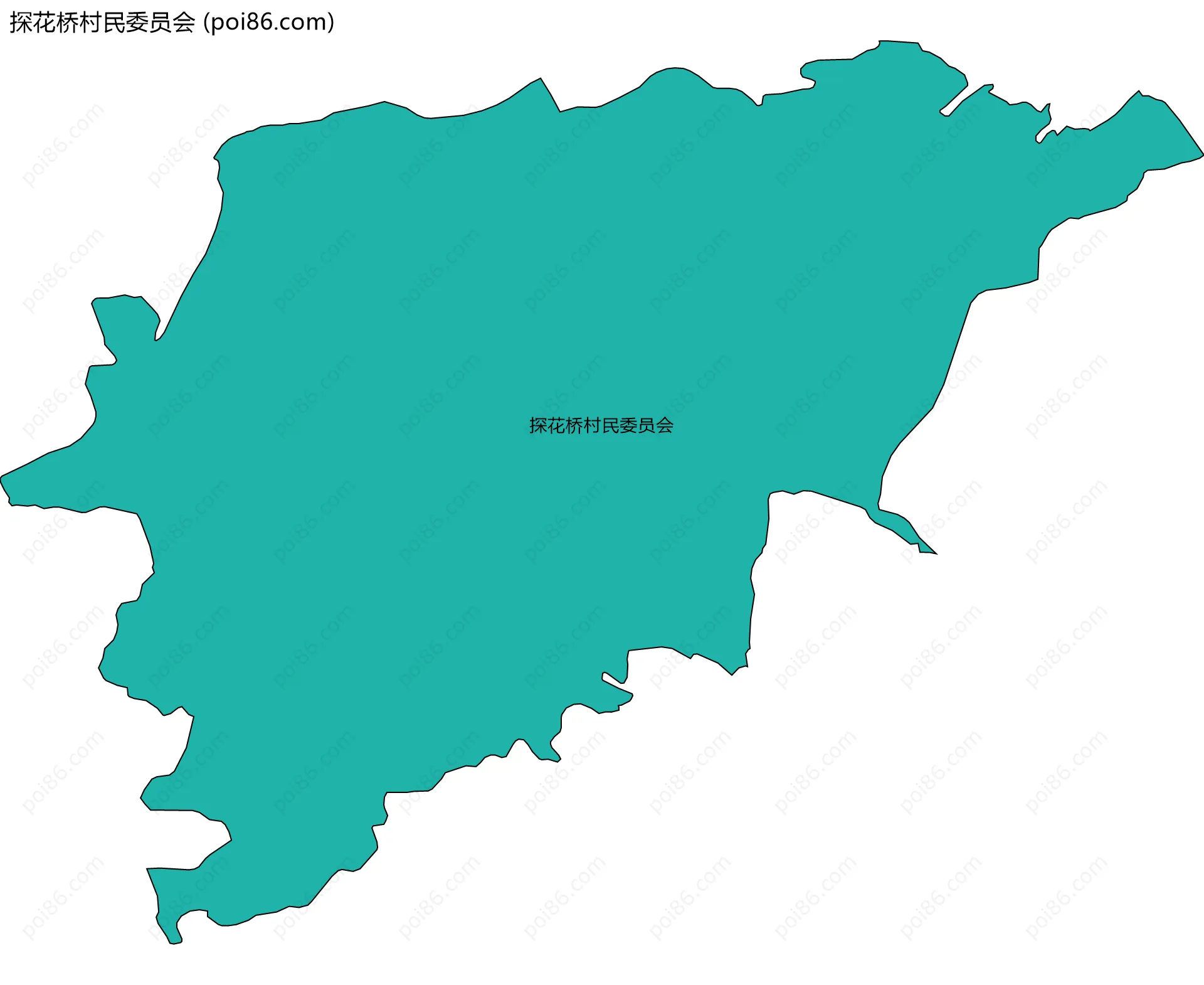 探花桥村民委员会边界地图