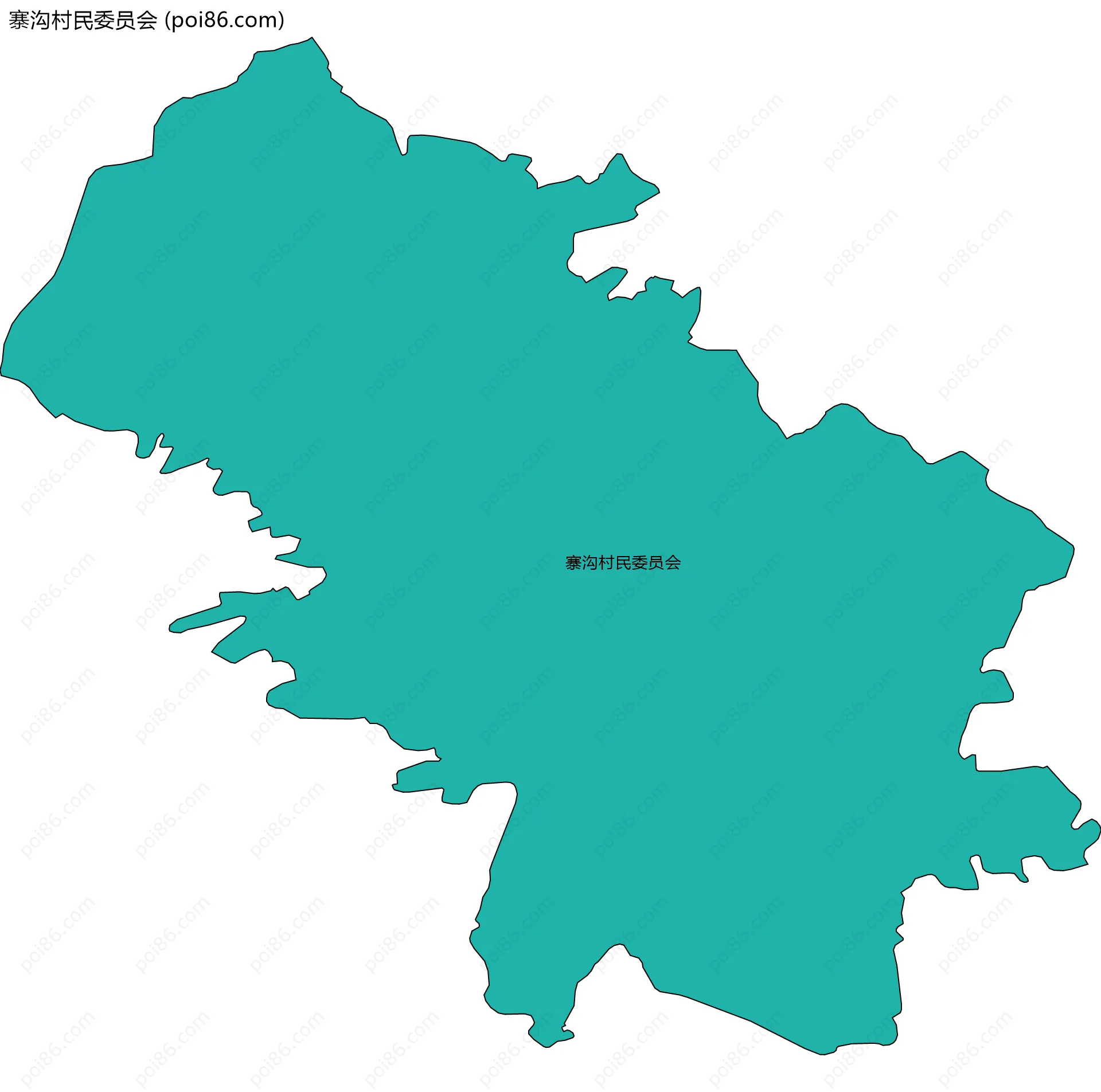 寨沟村民委员会边界地图