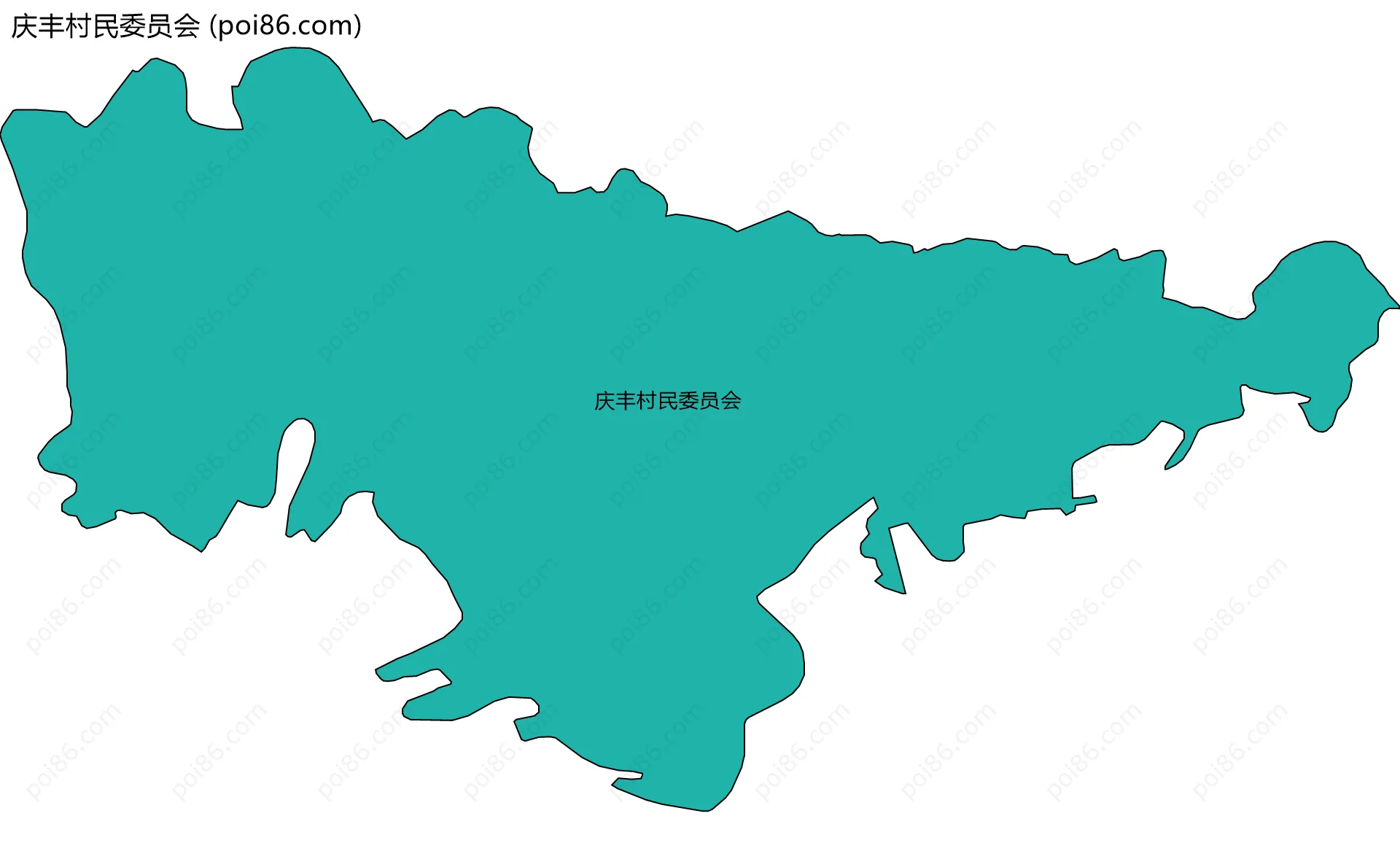 庆丰村民委员会边界地图