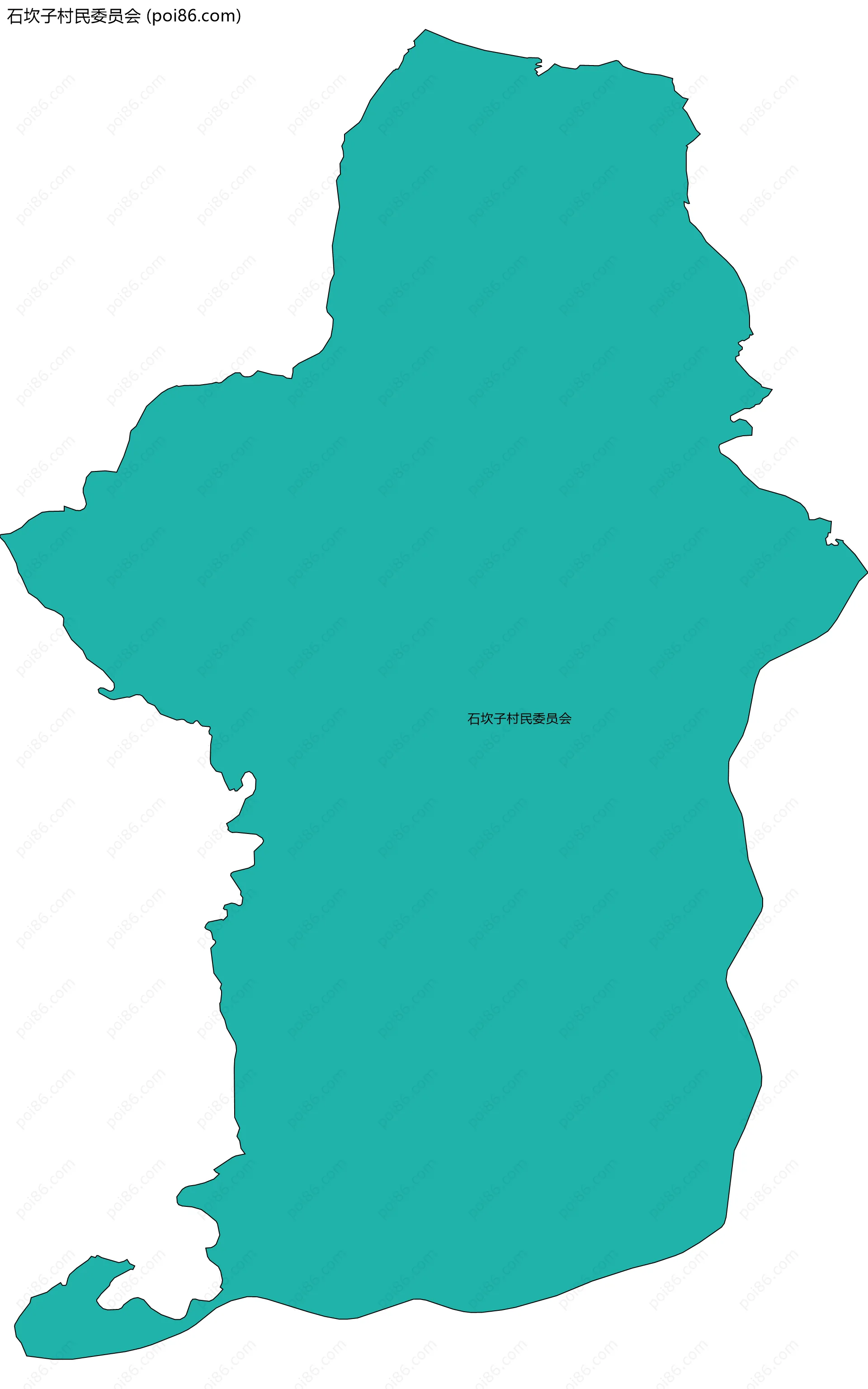 石坎子村民委员会边界地图