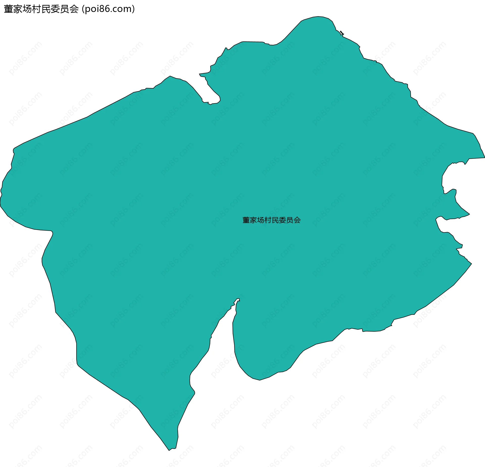 董家场村民委员会边界地图