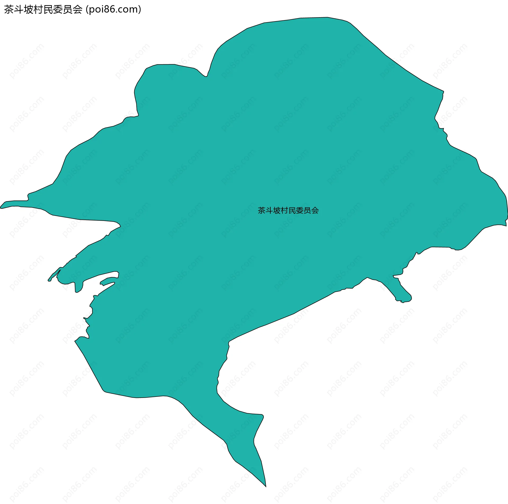 茶斗坡村民委员会边界地图