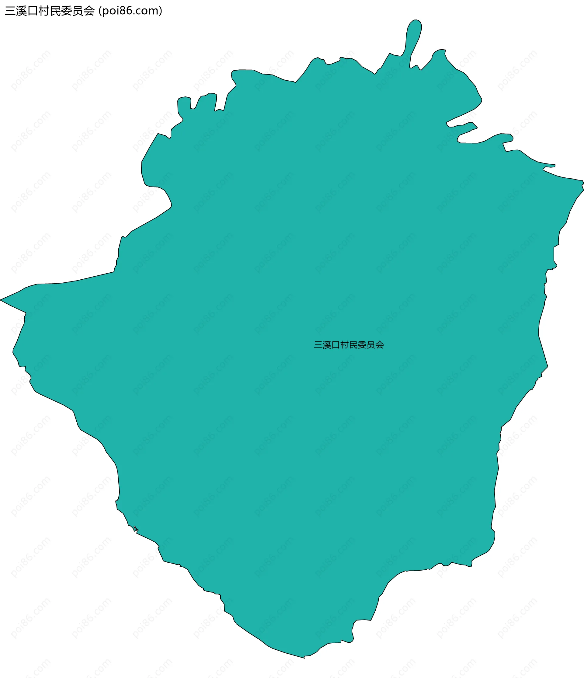 三溪口村民委员会边界地图