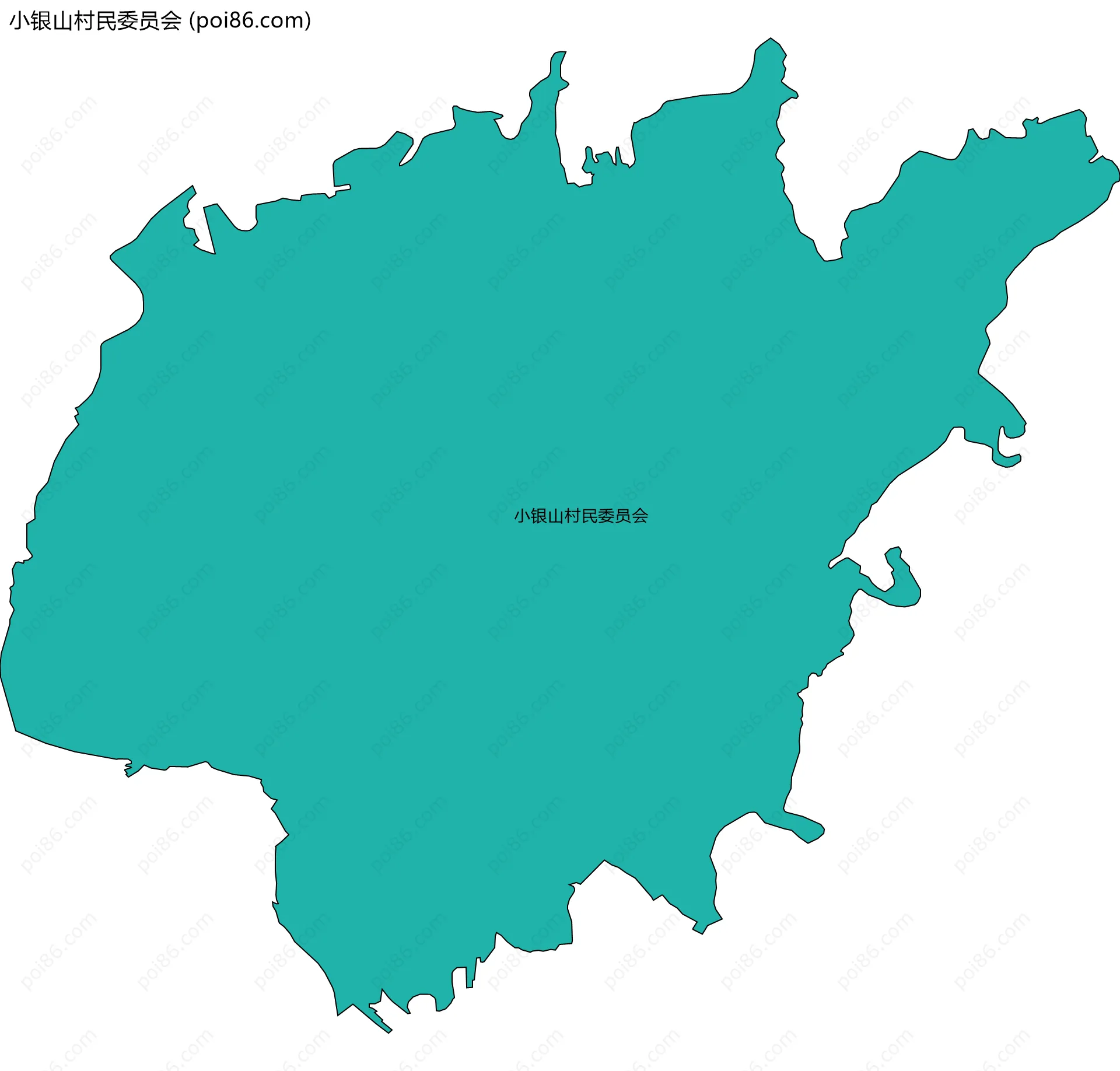 小银山村民委员会边界地图