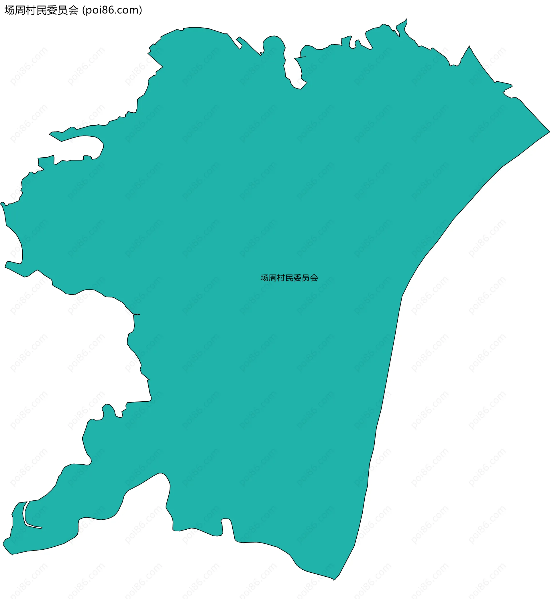 场周村民委员会边界地图
