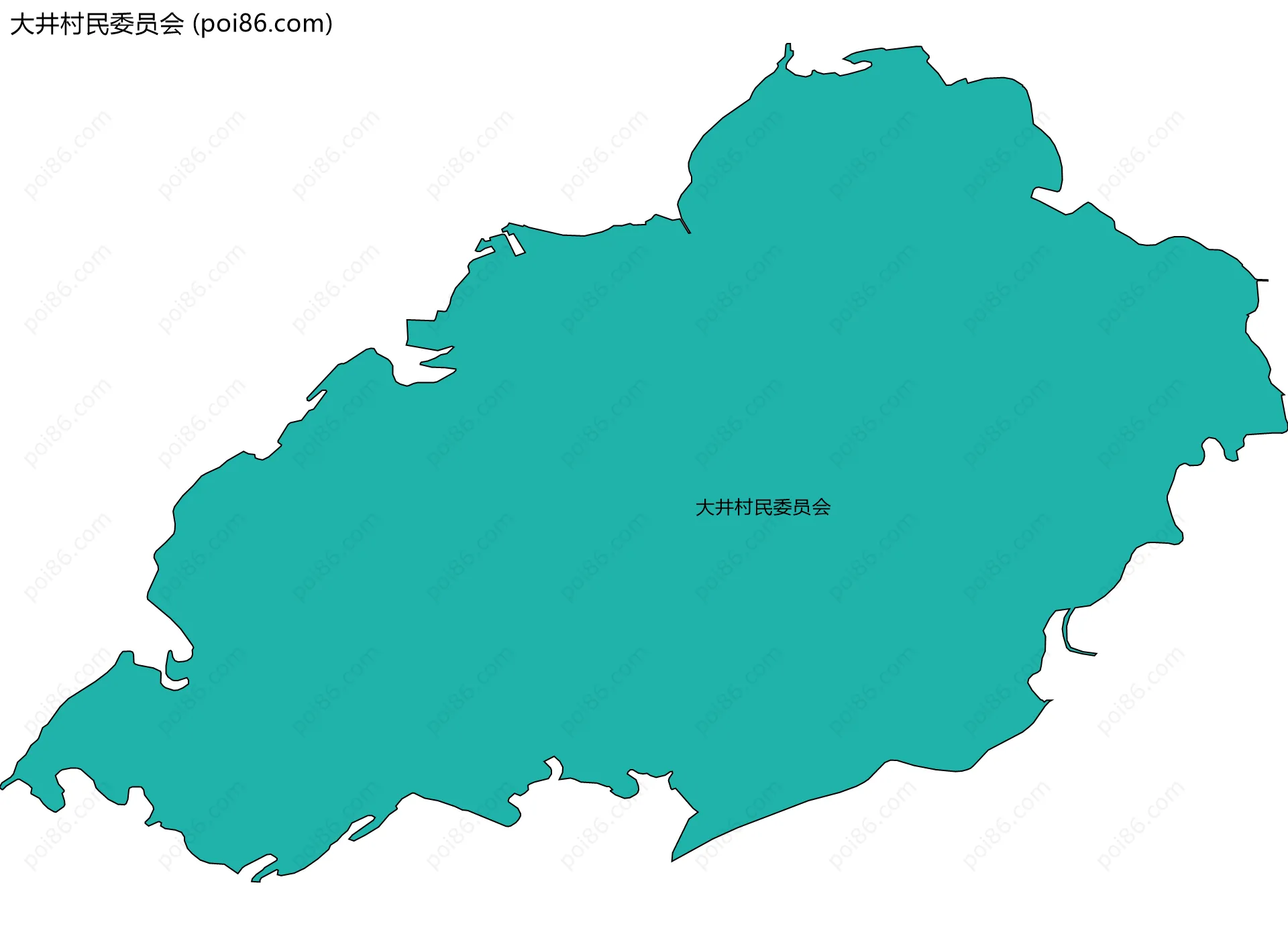 大井村民委员会边界地图