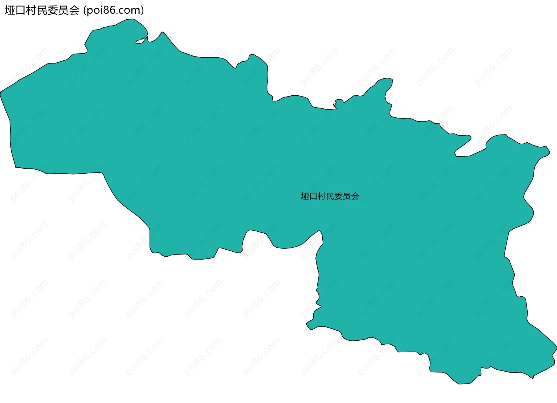 垭口村民委员会边界地图