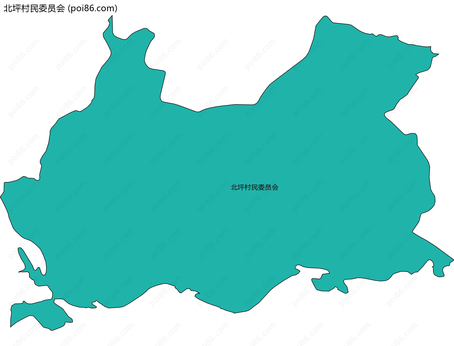 北坪村民委员会边界地图