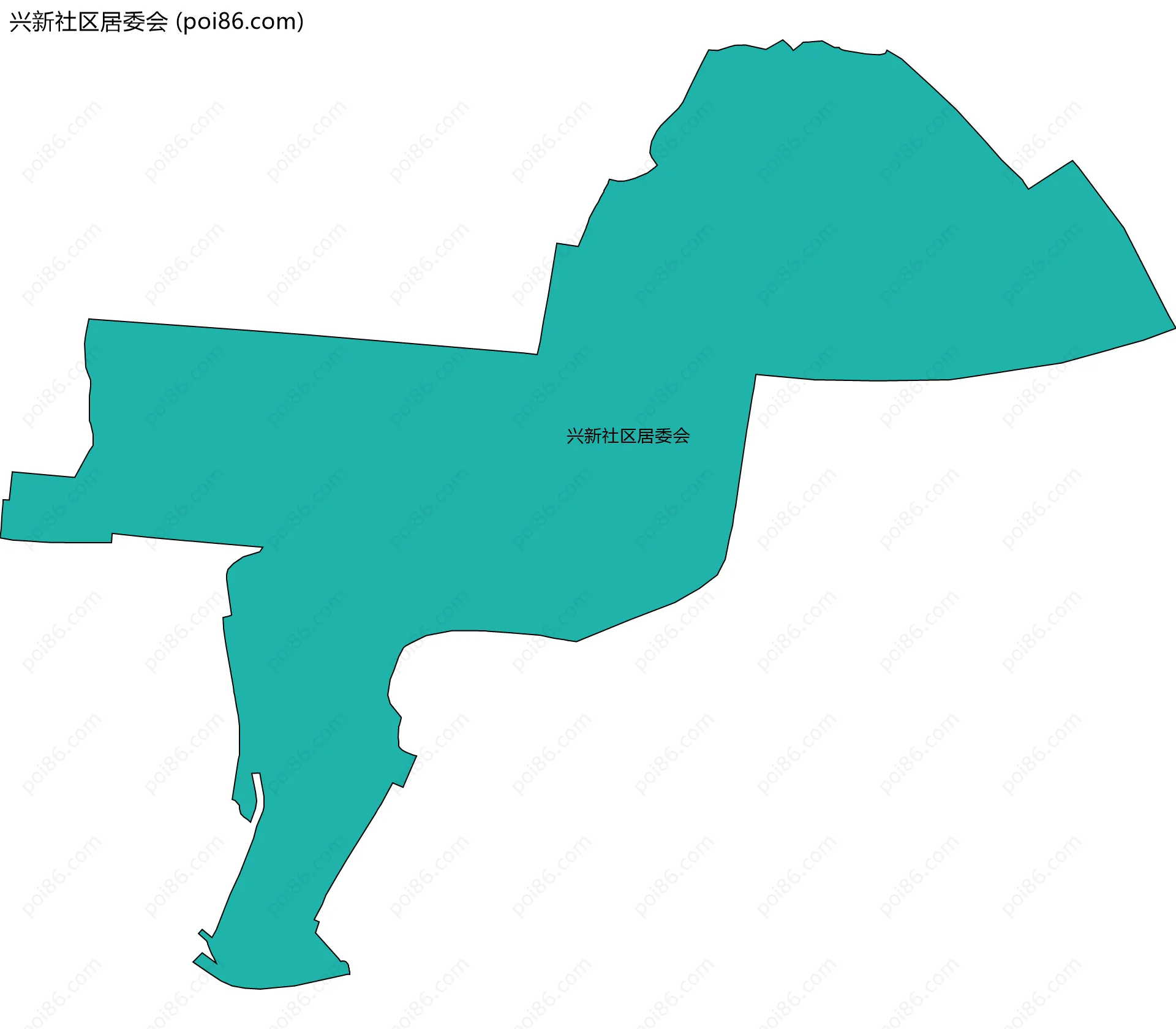 兴新社区居委会边界地图