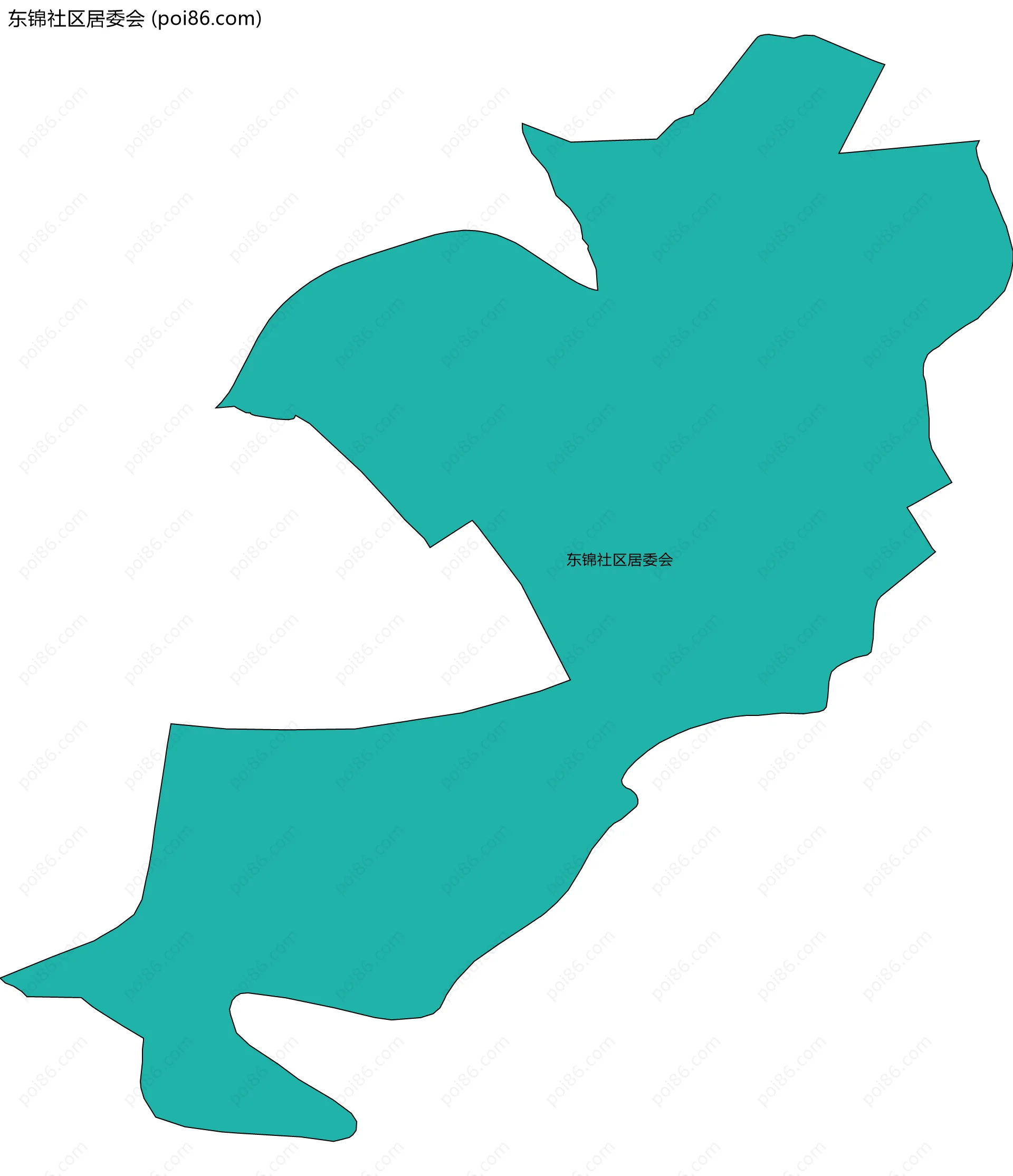 东锦社区居委会边界地图