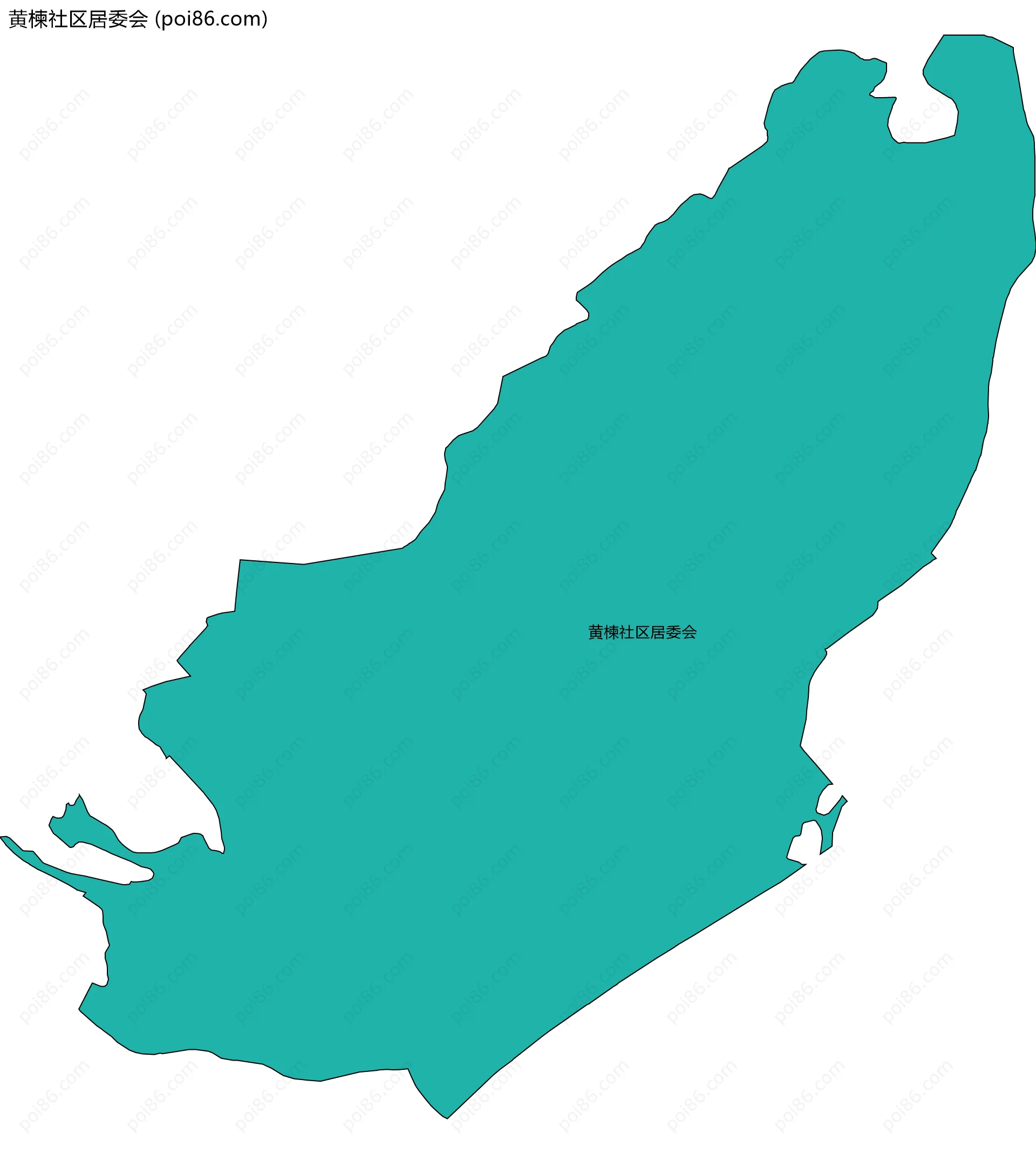 黄楝社区居委会边界地图