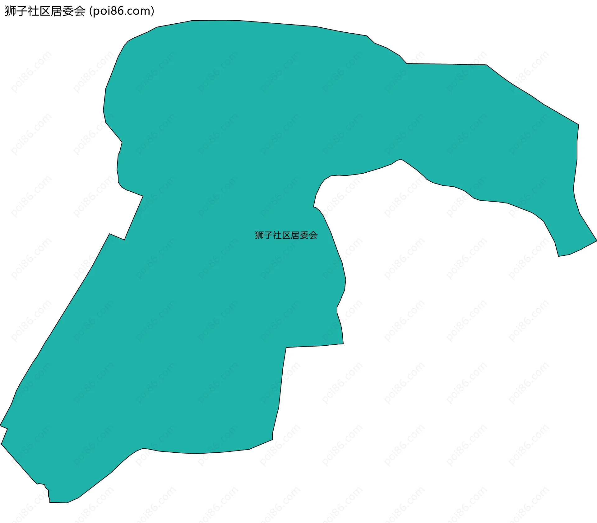 狮子社区居委会边界地图