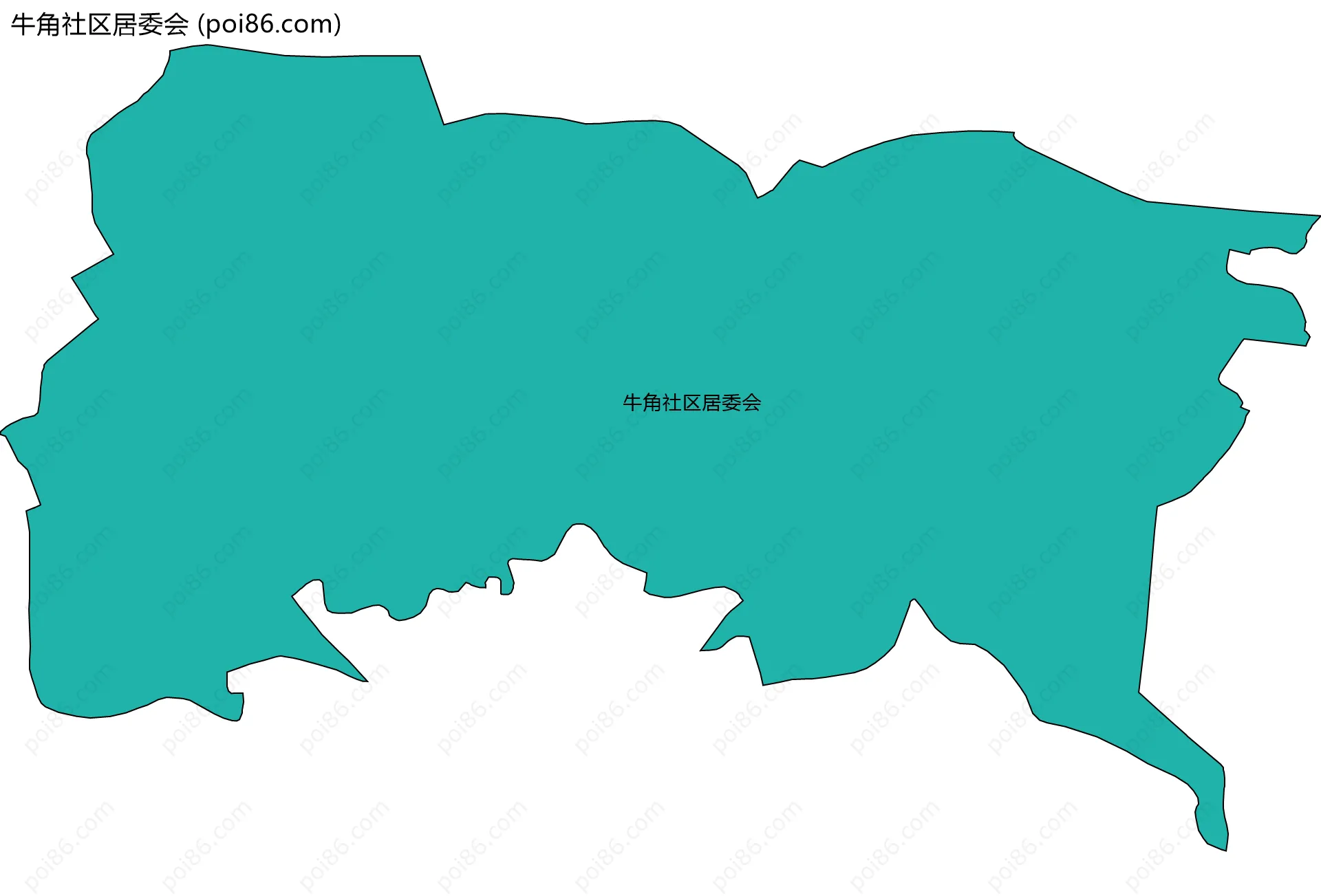牛角社区居委会边界地图