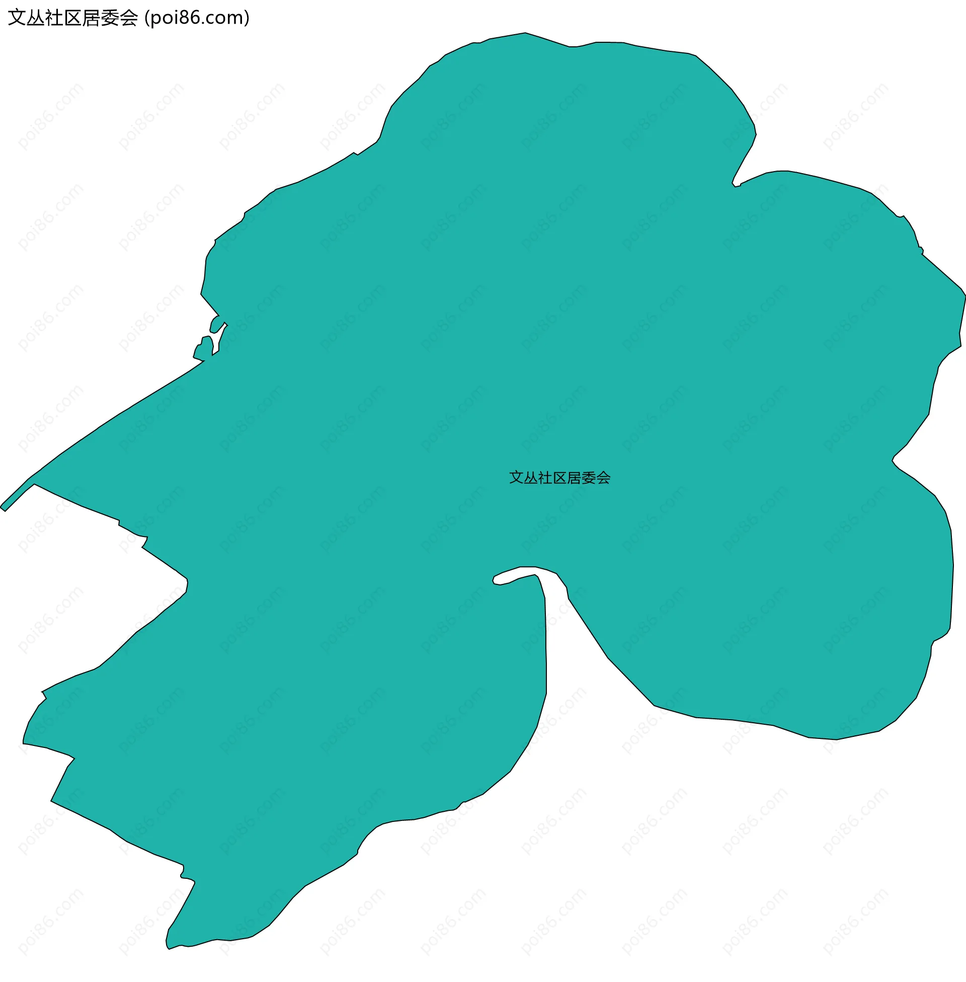 文丛社区居委会边界地图