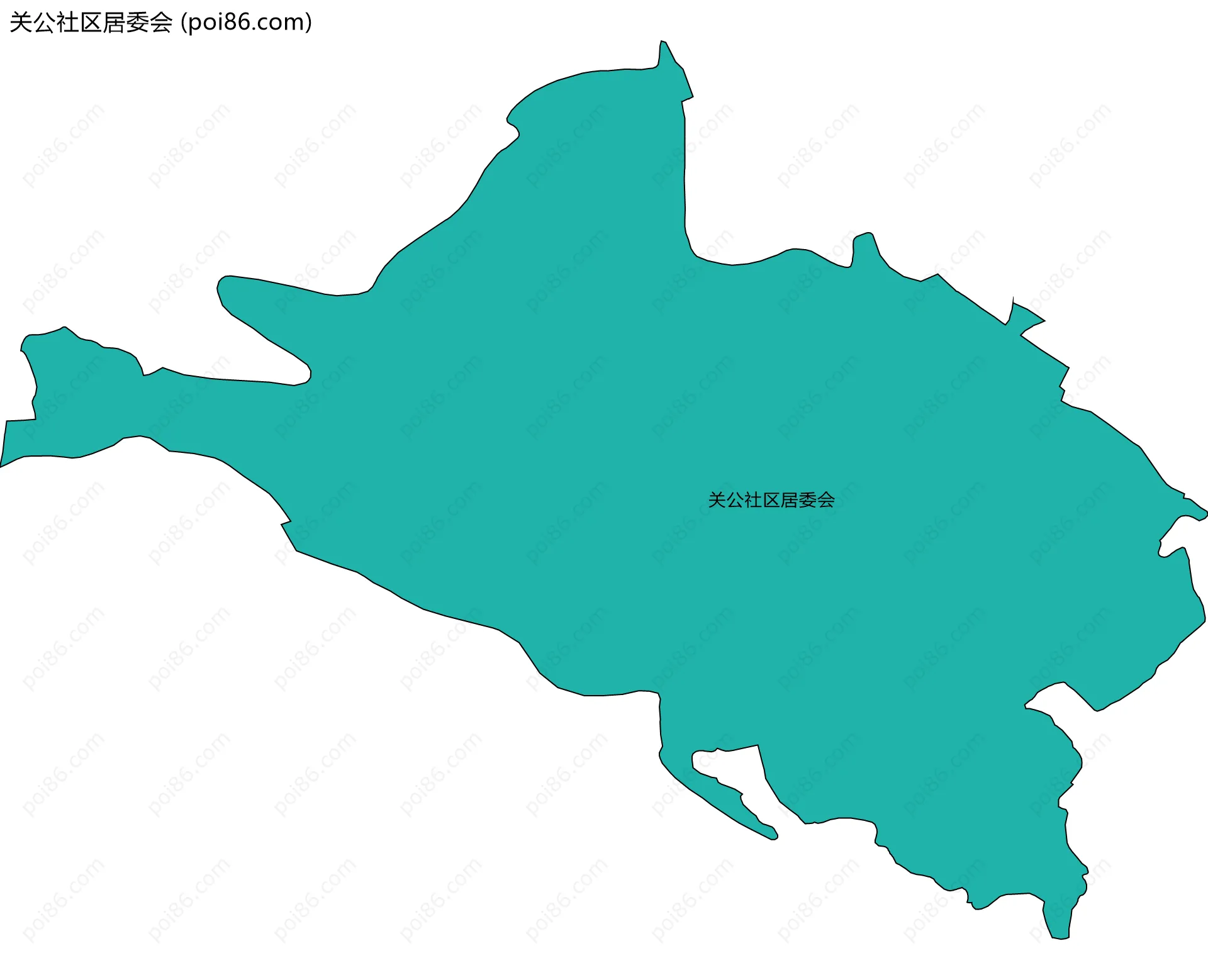 关公社区居委会边界地图