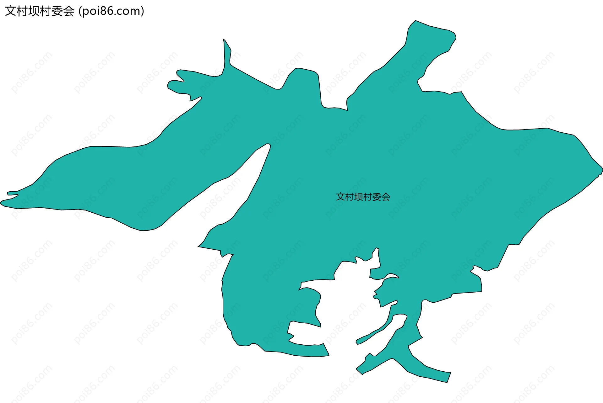 文村坝村委会边界地图