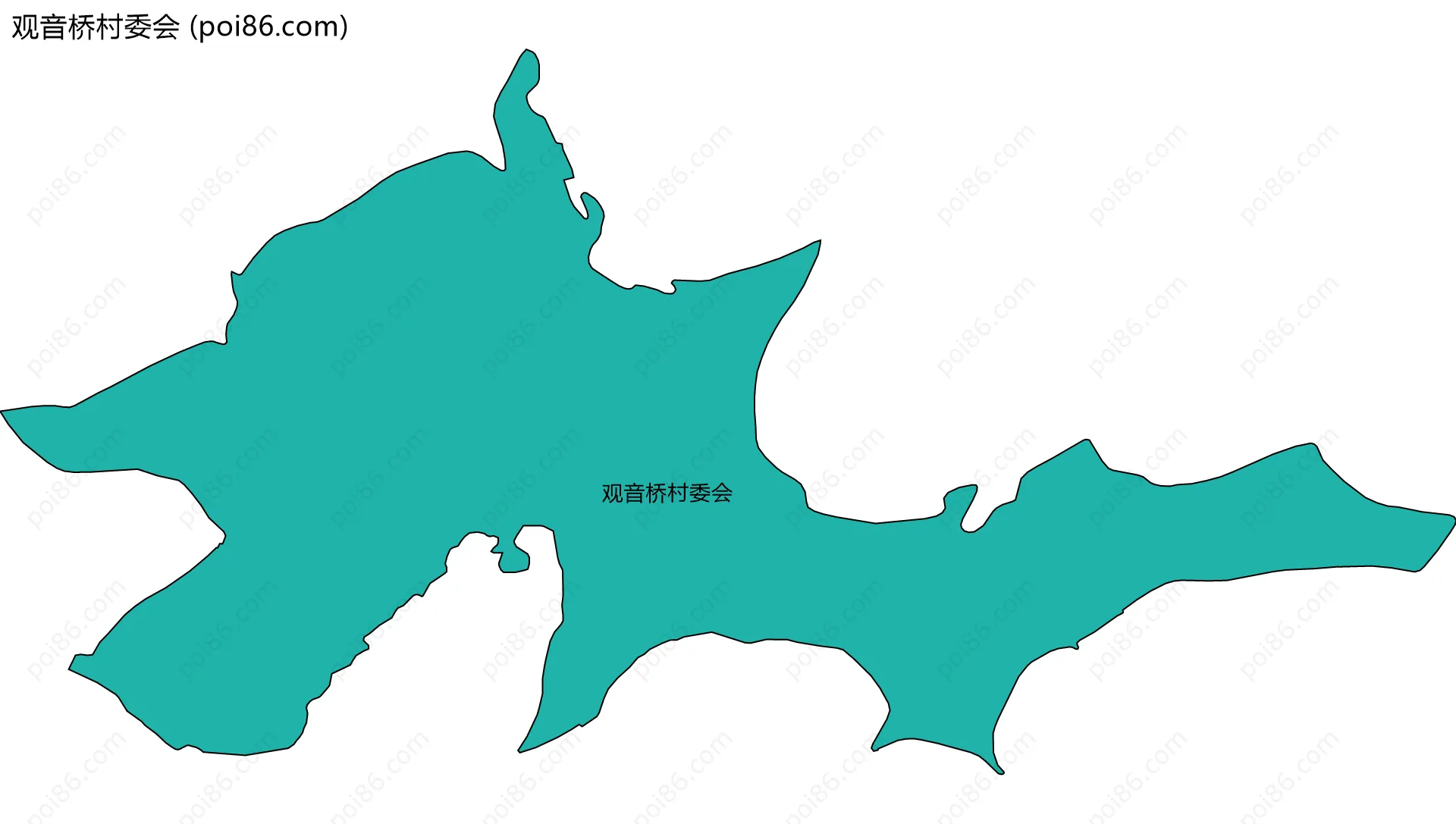 观音桥村委会边界地图