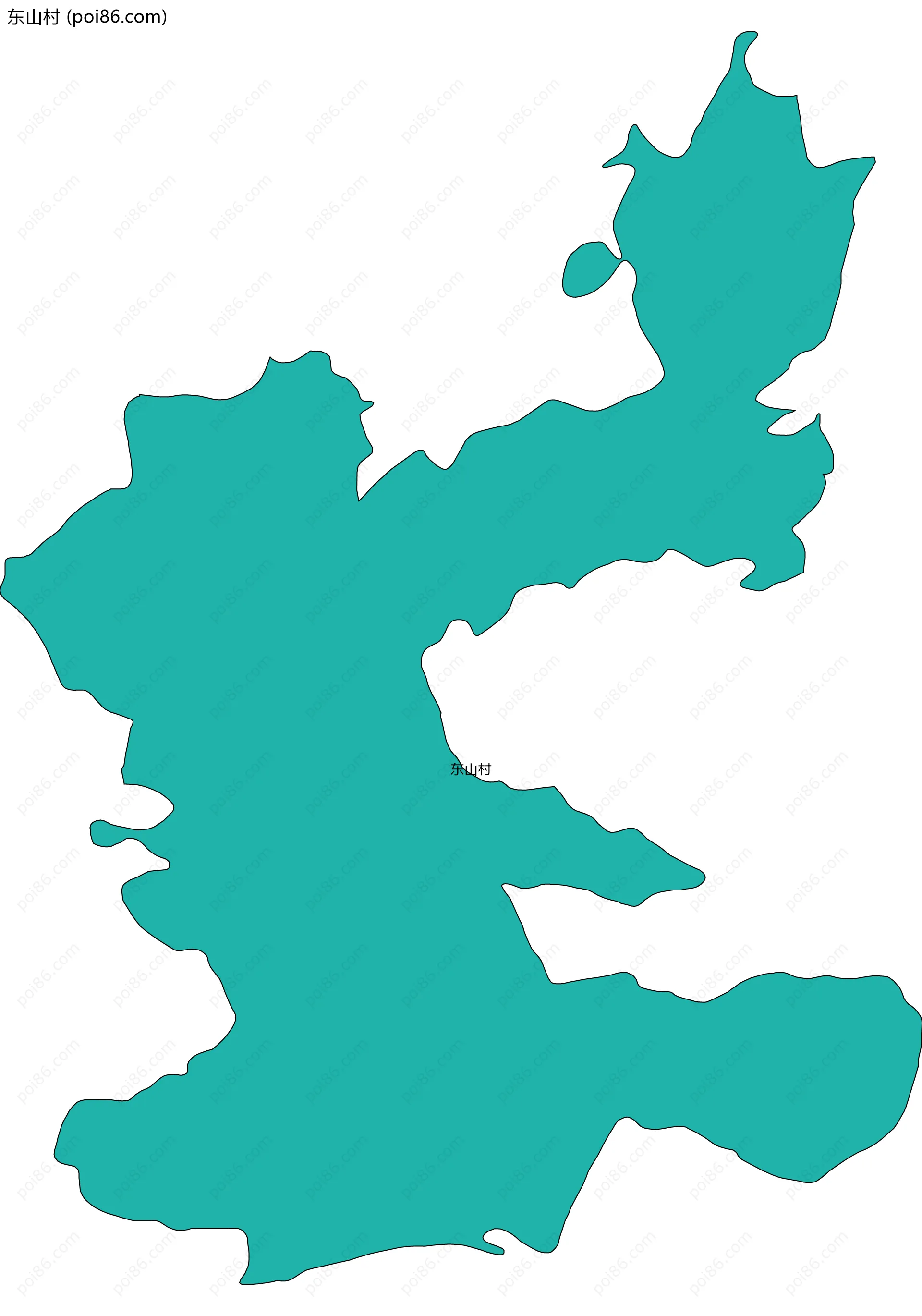 东山村边界地图