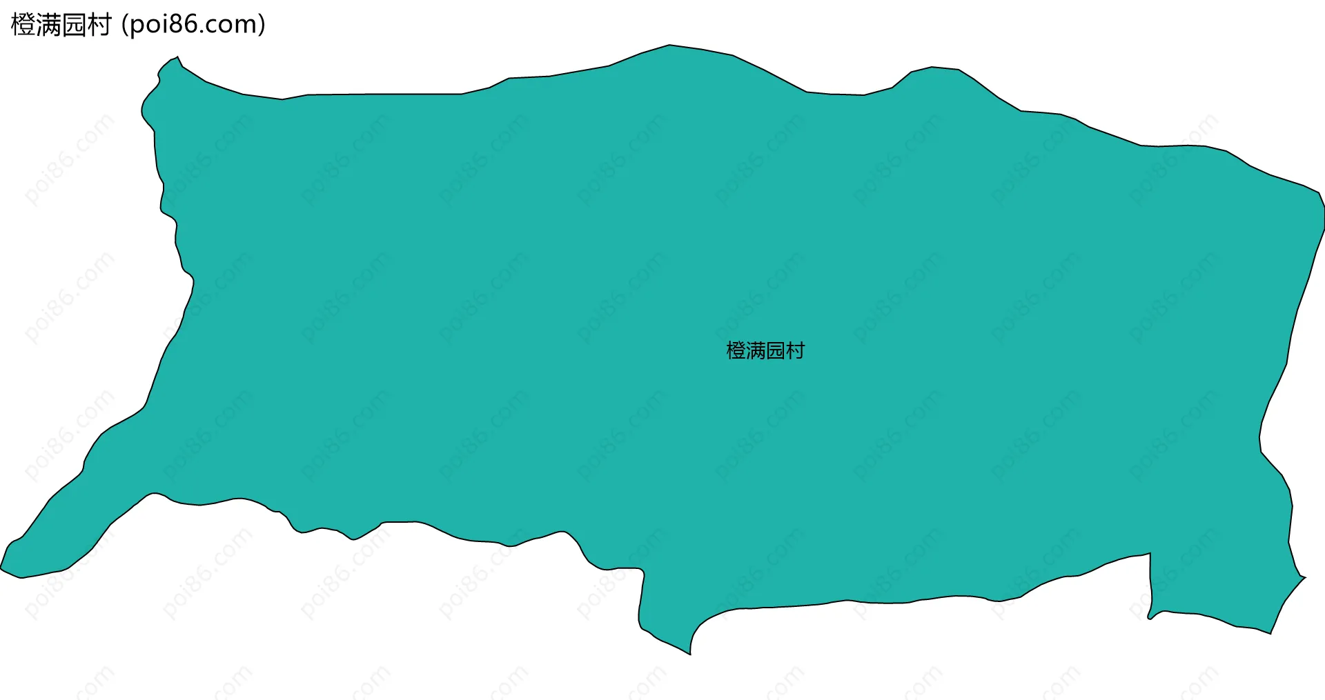 橙满园村边界地图