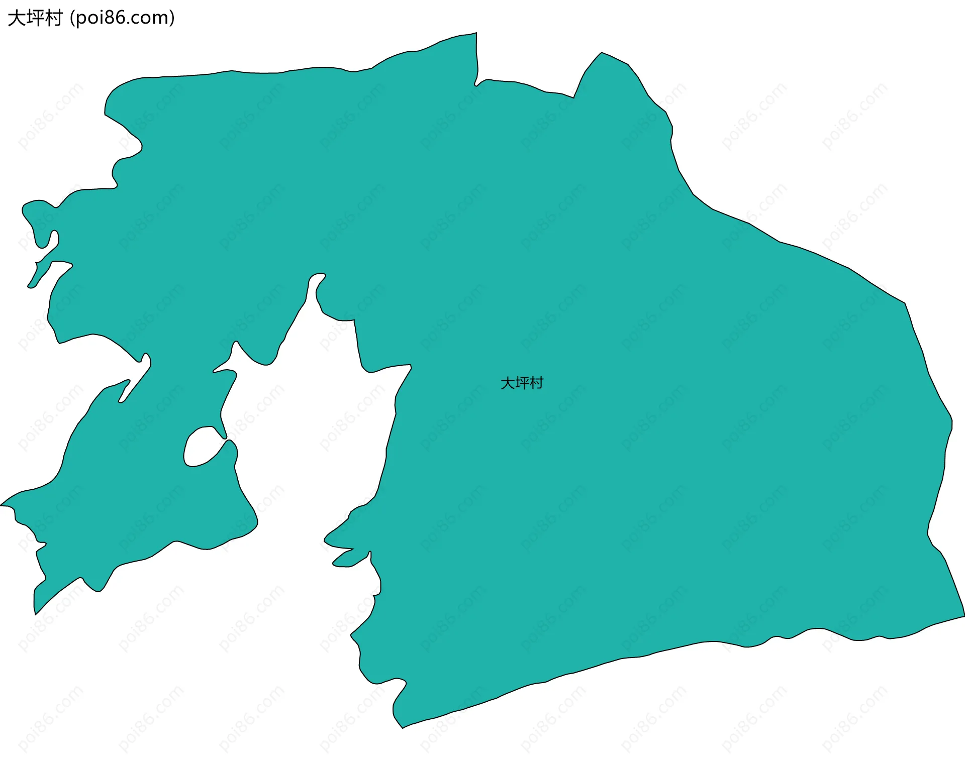 大坪村边界地图