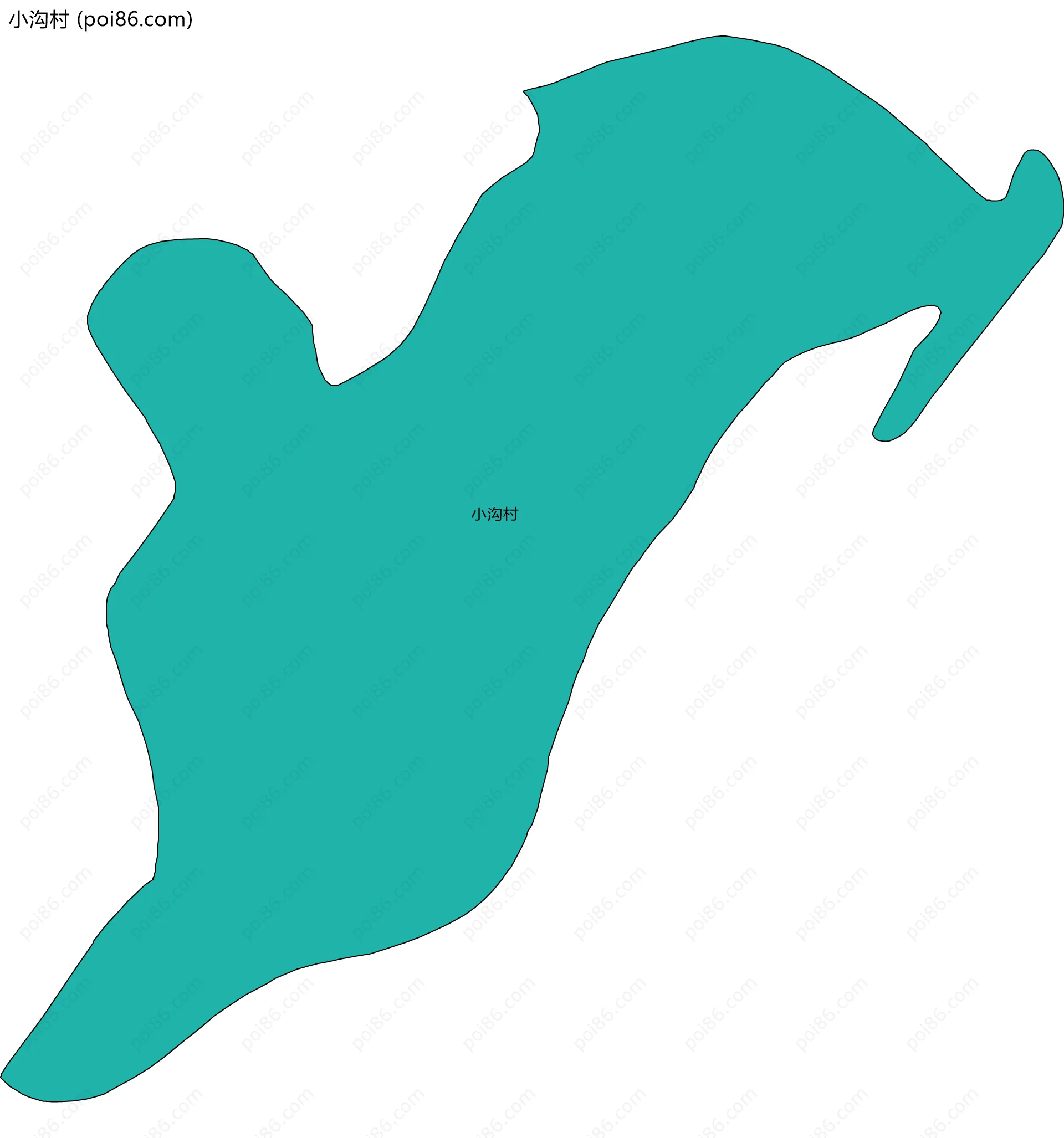 小沟村边界地图